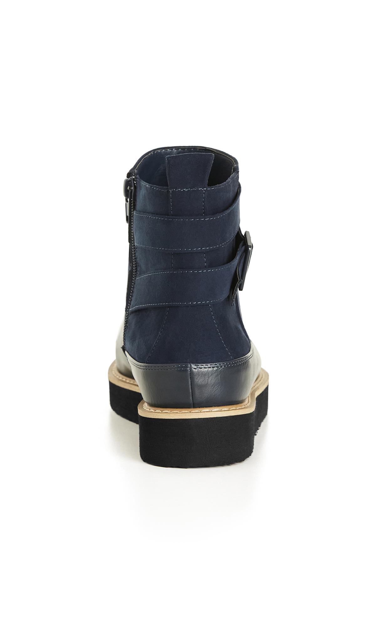 Evans Navy WIDE FIT Scarlett Ankle Boot 3