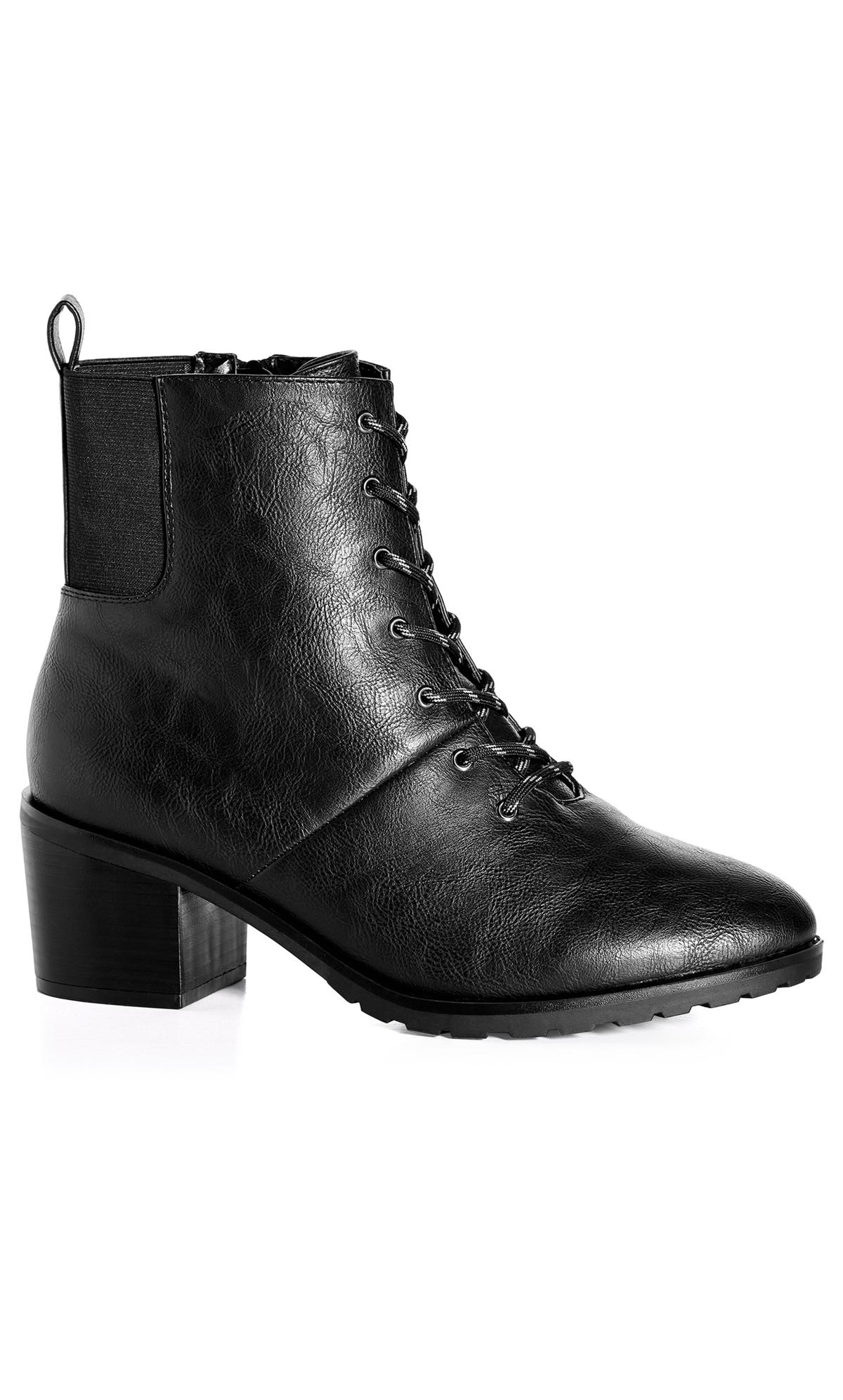 Sloane Lace Up Black Ankle Boot 1