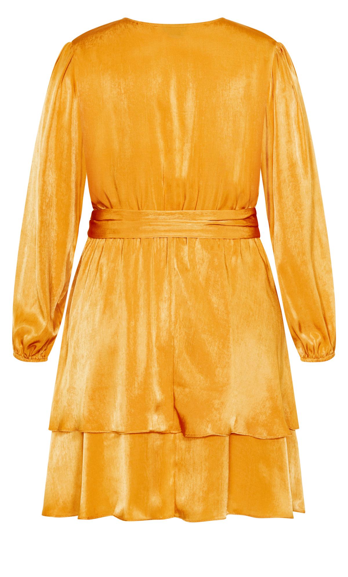 Evans Gold Frill Wrap Mini Dress 3