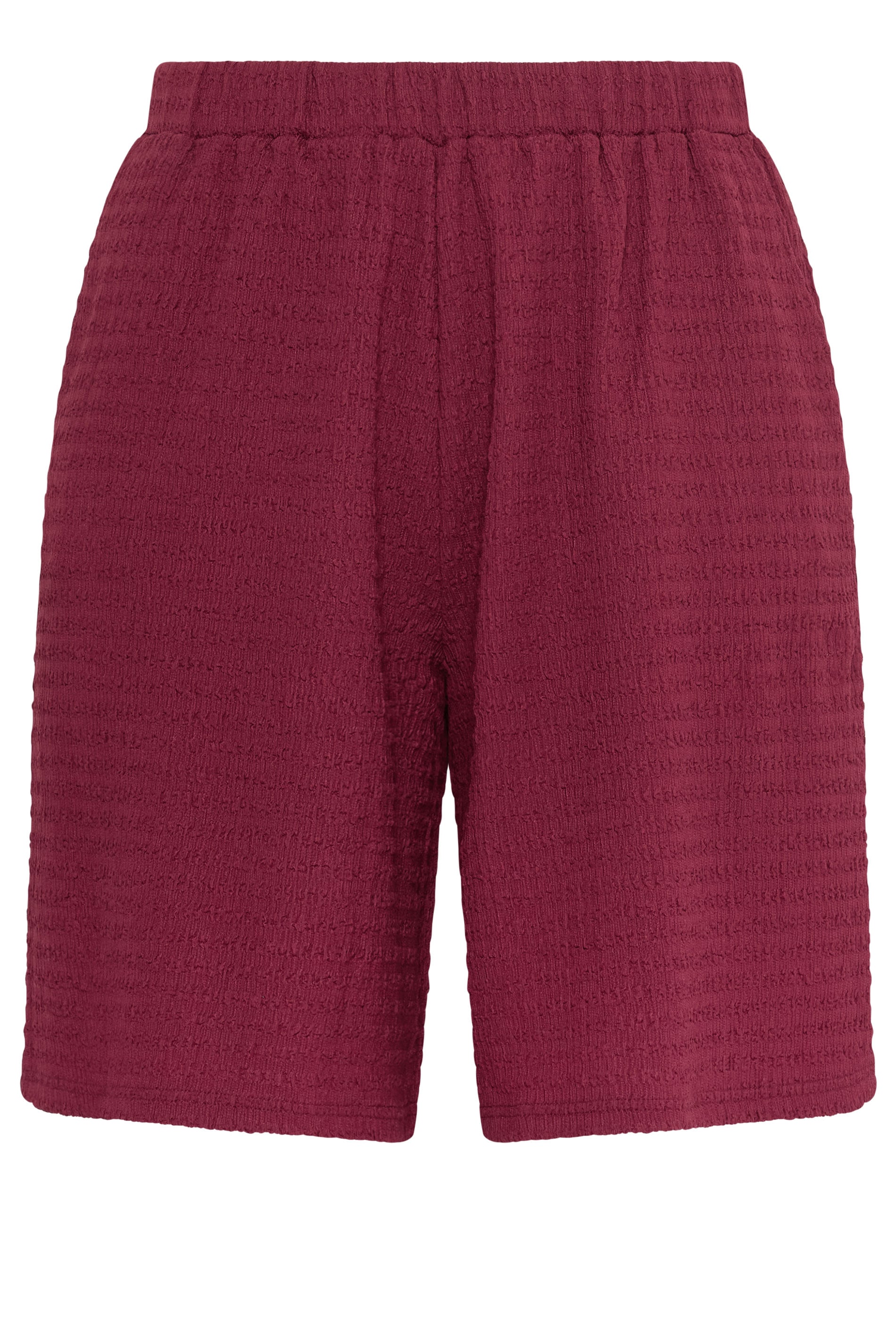 YOURS Plus Size Red Textured Shorts | Yours Clothing 6
