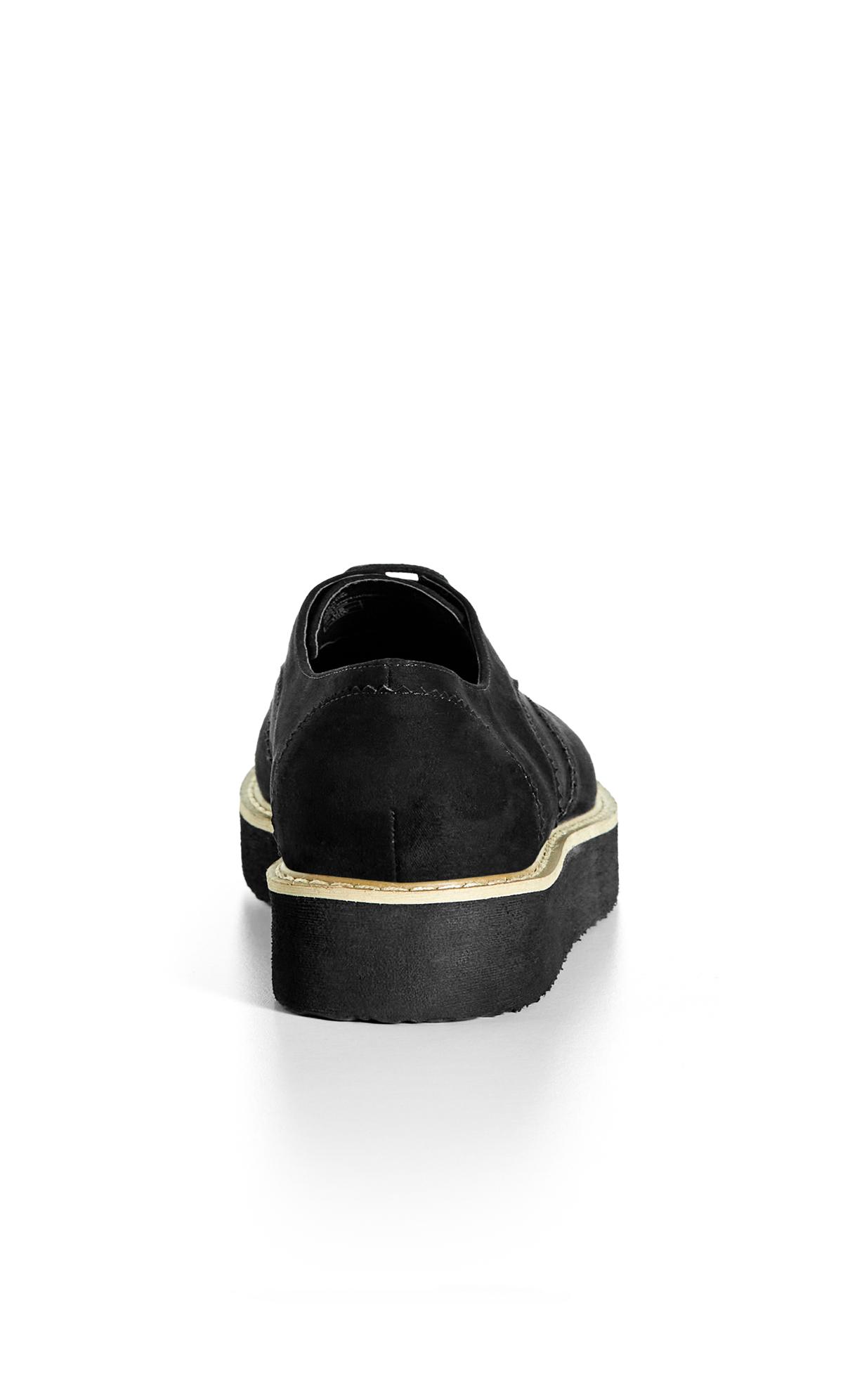 Greer Black Brogue Wide Fit Shoes 3