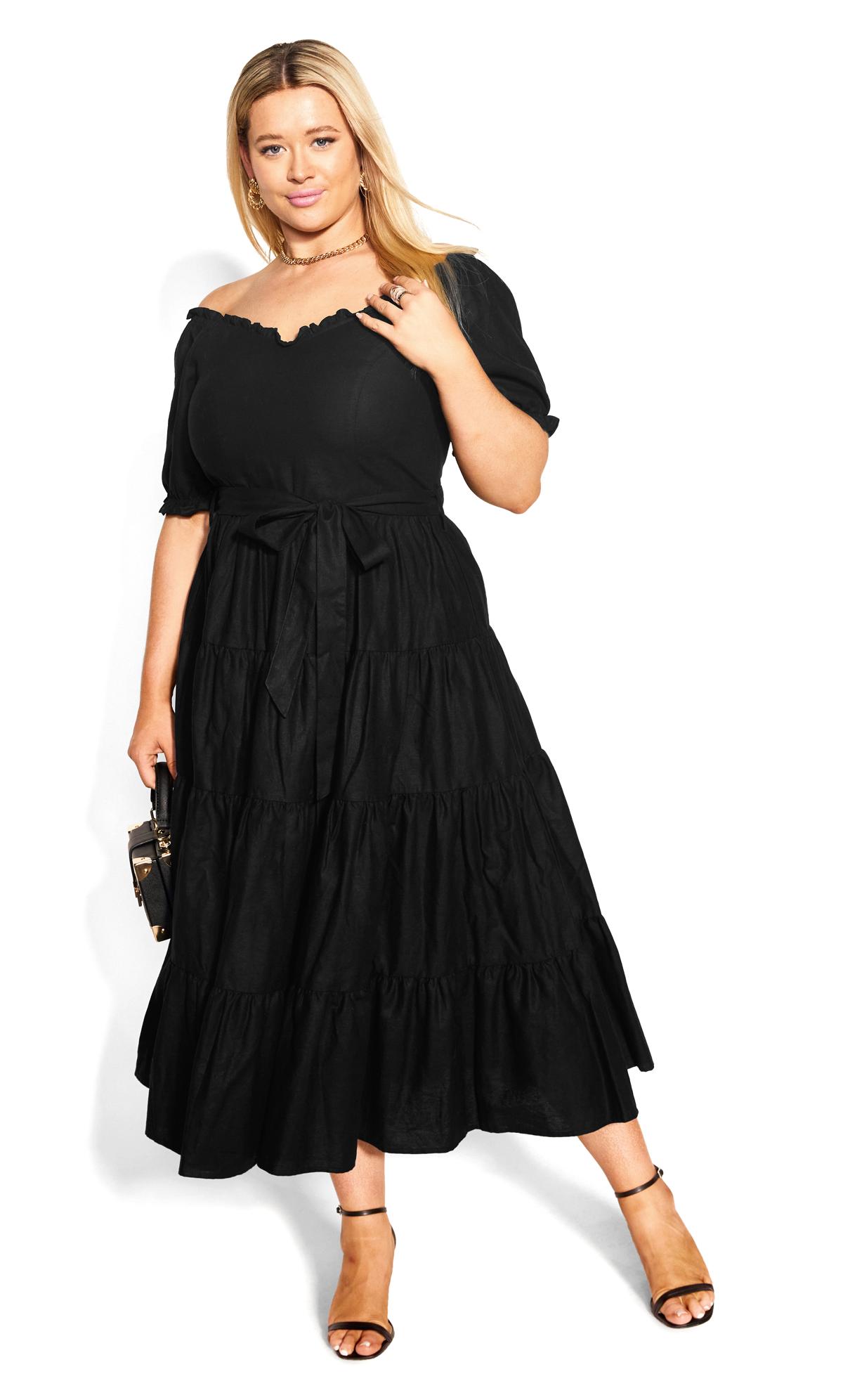 Puff Sleeve Black Maxi Dress 2