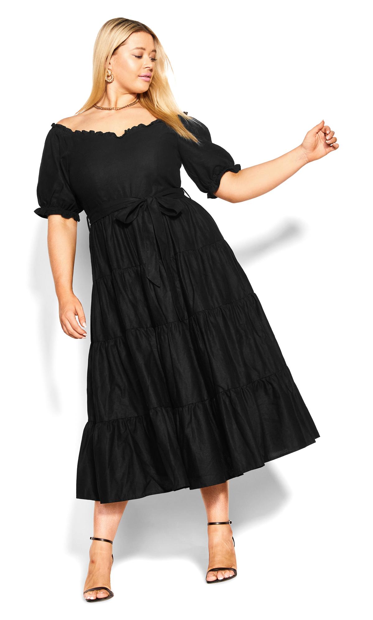 Puff Sleeve Black Maxi Dress 3