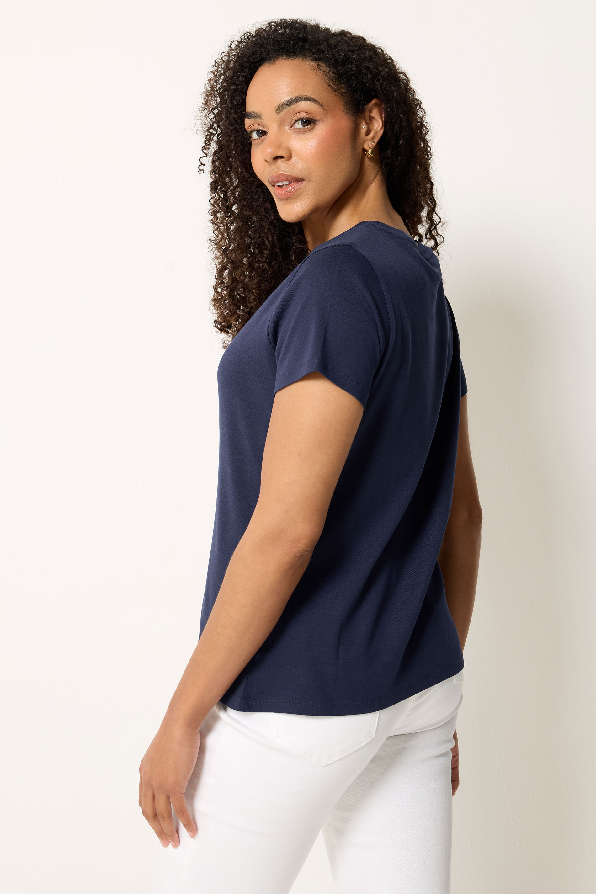 M&Co Navy Blue Cotton T-Shirt | M&Co 2