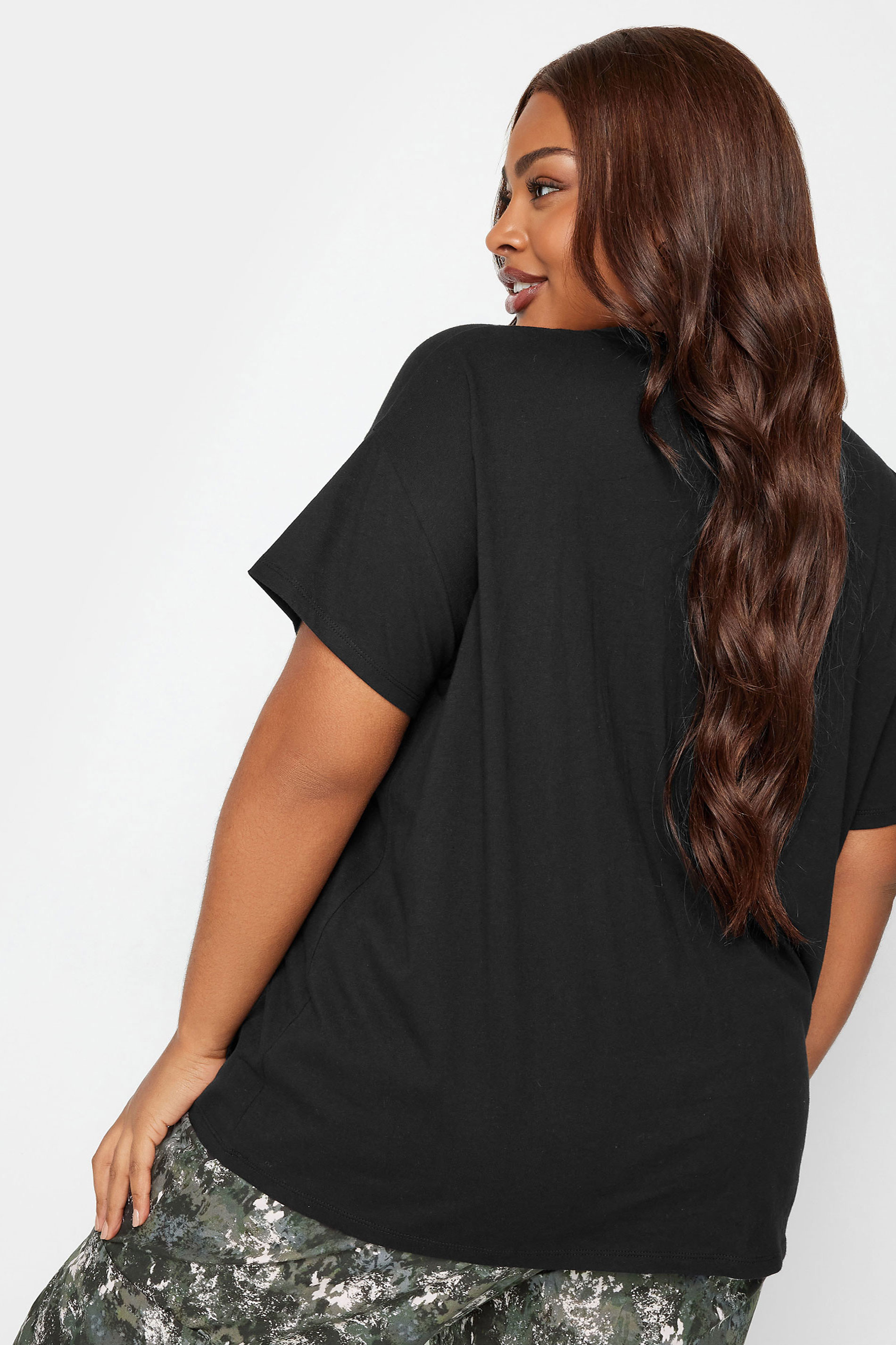 LIMITED COLLECTION Plus Size Black Utility Pocket T-Shirt | Yours Clothing 3