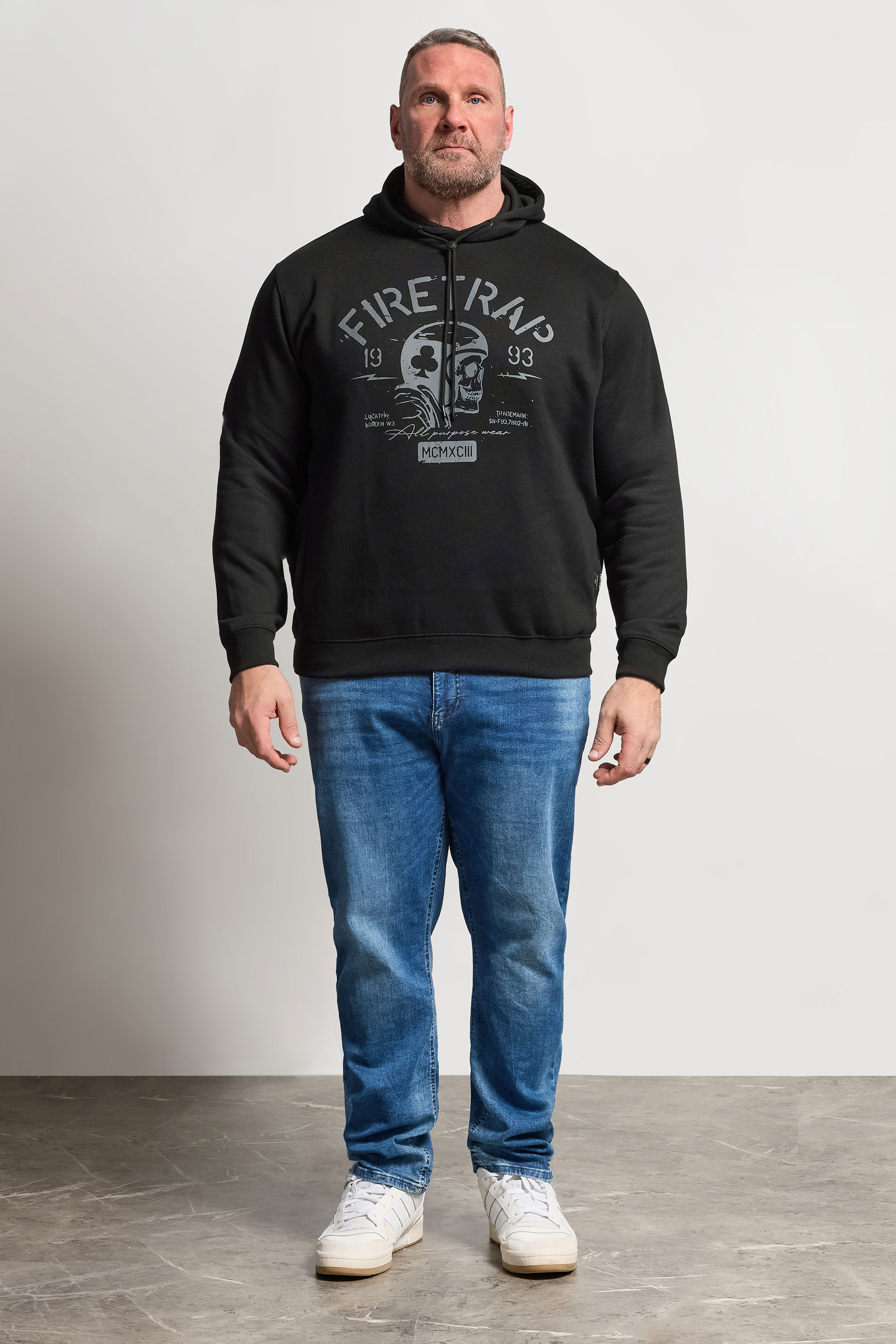 FIRETRAP Big & Tall Navy Blue Hoodie | BadRhino 1