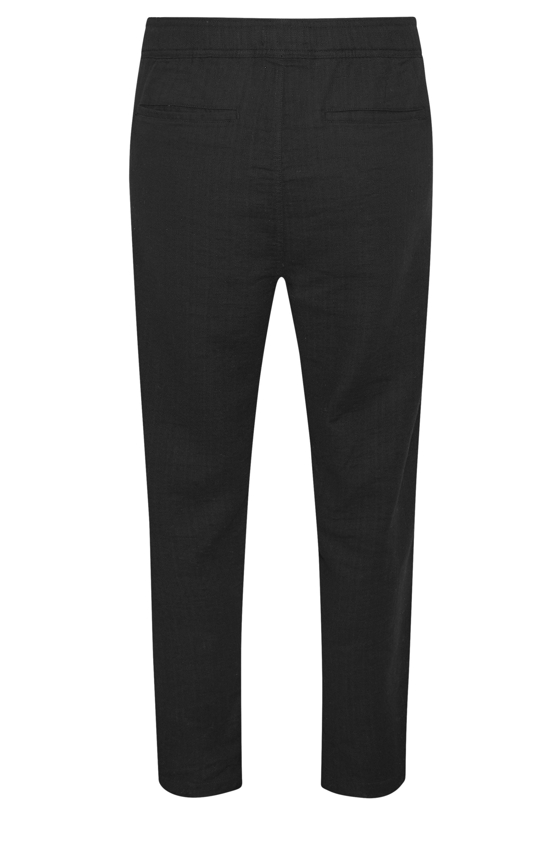 BadRhino Big & Tall Black Textured Trousers | BadRhino 8