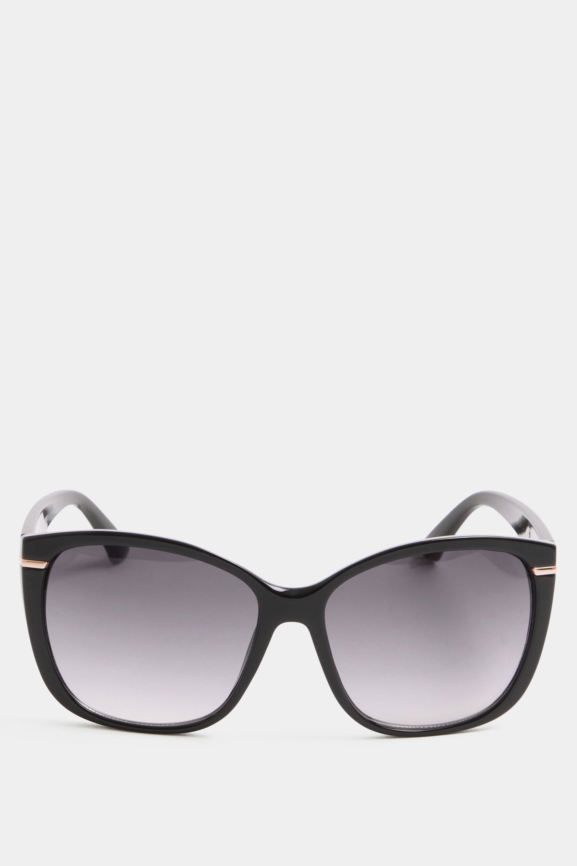 Black Metal Arm Detail Sunglasses | Yours Clothing 2