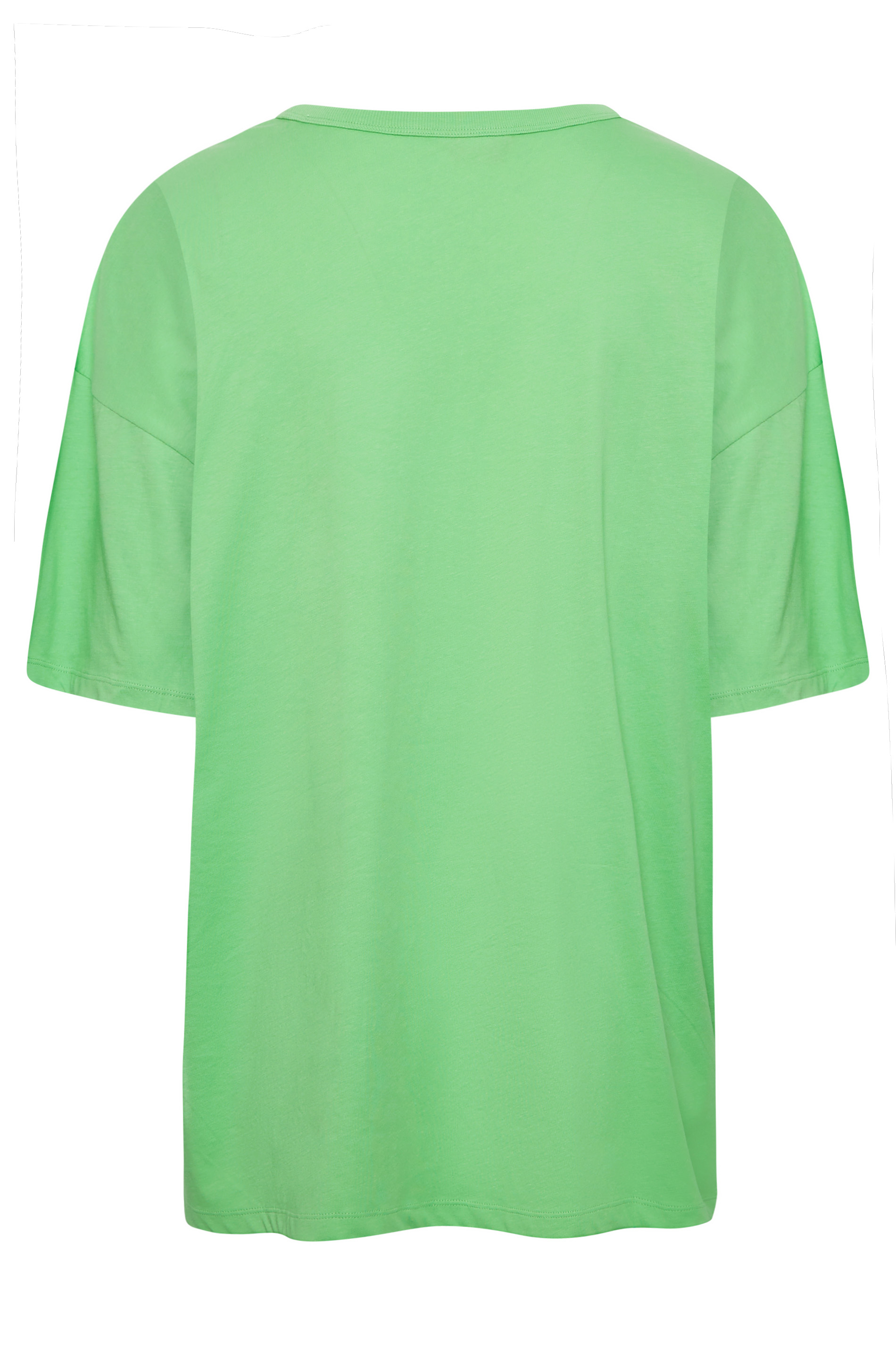 YOURS Plus Size Green Oversized Boxy T-Shirt | Yours Clothing