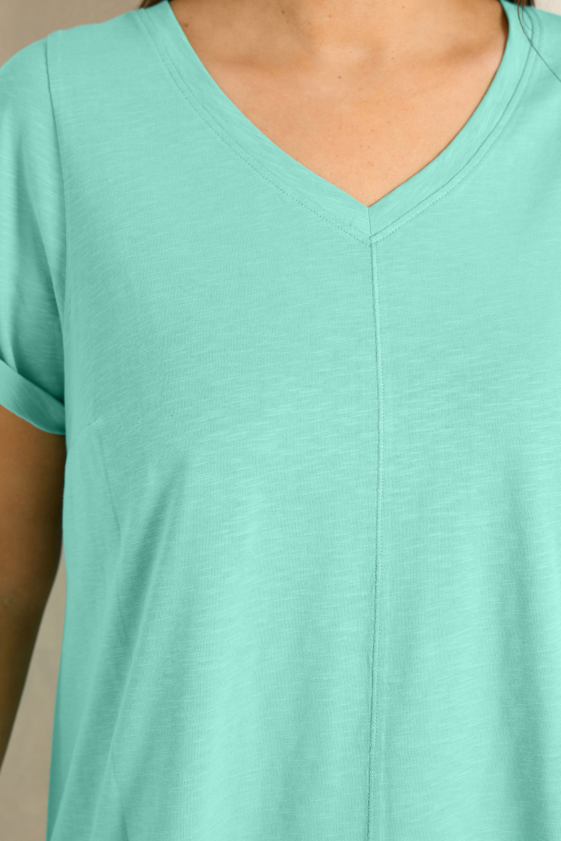 EVANS Plus Size Turquoise Blue Cotton T-Shirt | Evans 4