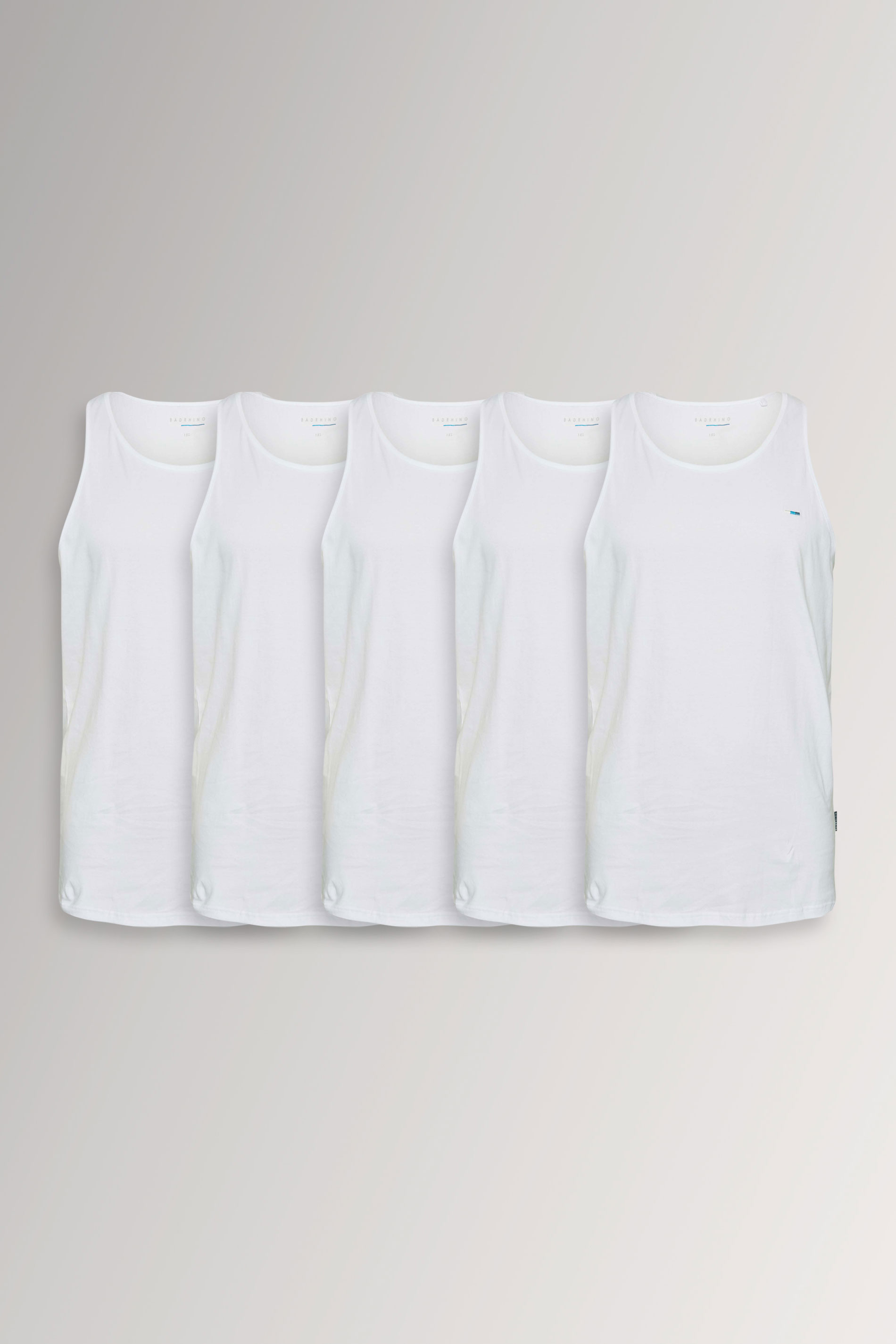 BadRhino Big & Tall White 5 Pack Vest Tops | BadRhino 3