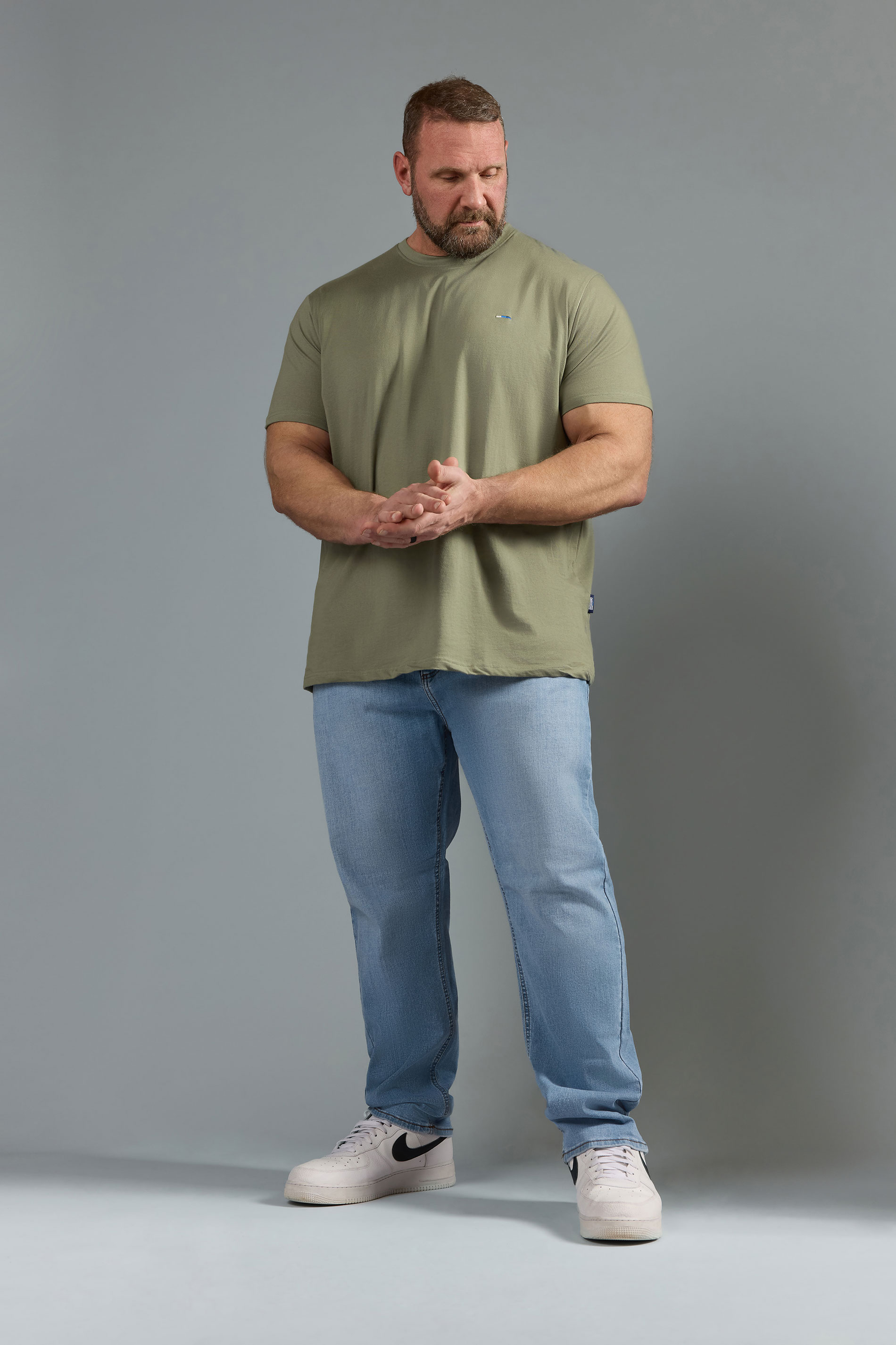 BadRhino Big & Tall Light Blue Straight Leg Stretch Jeans | BadRhino 3