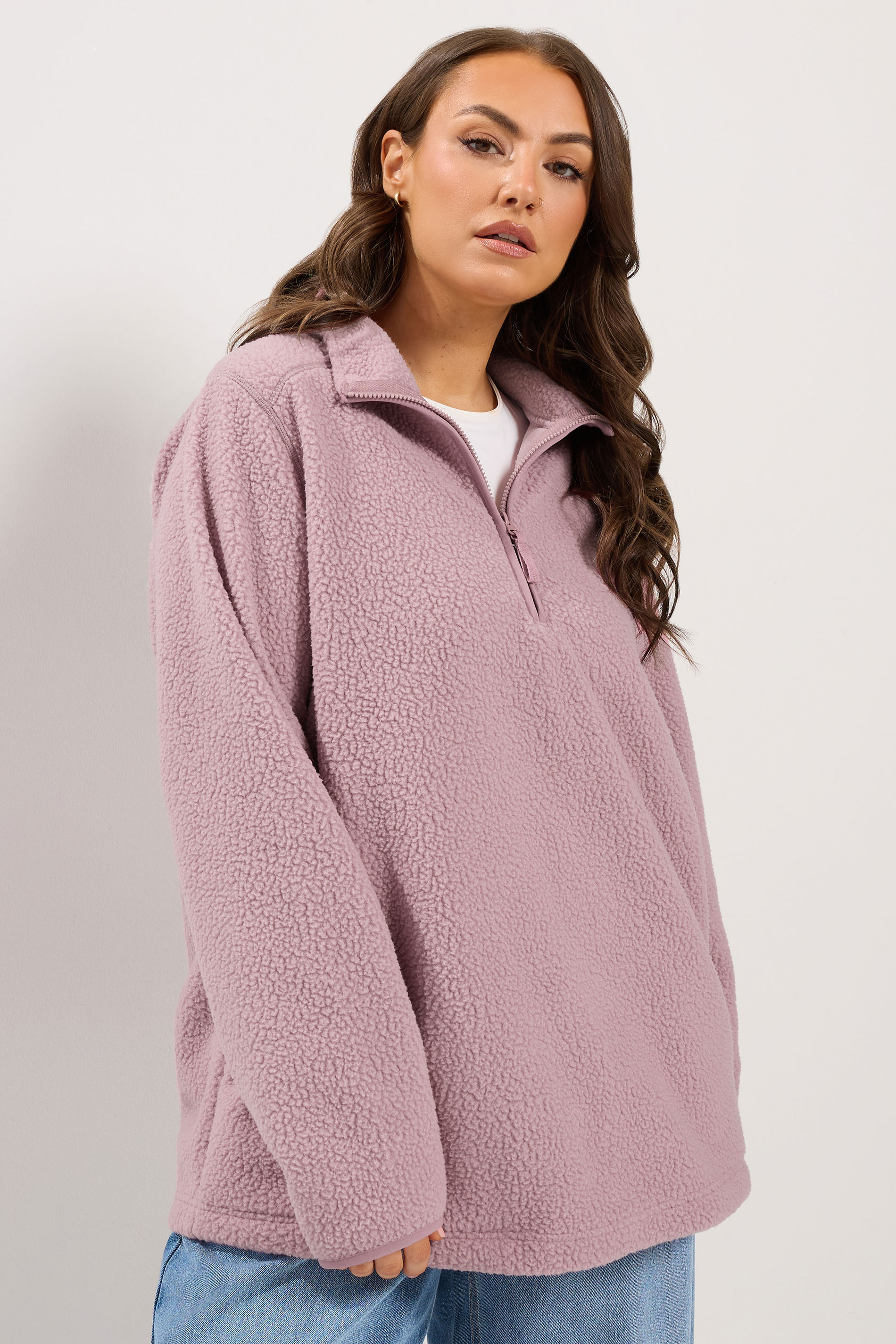 Yours Roze Fleece Met Kwartrits Size 42