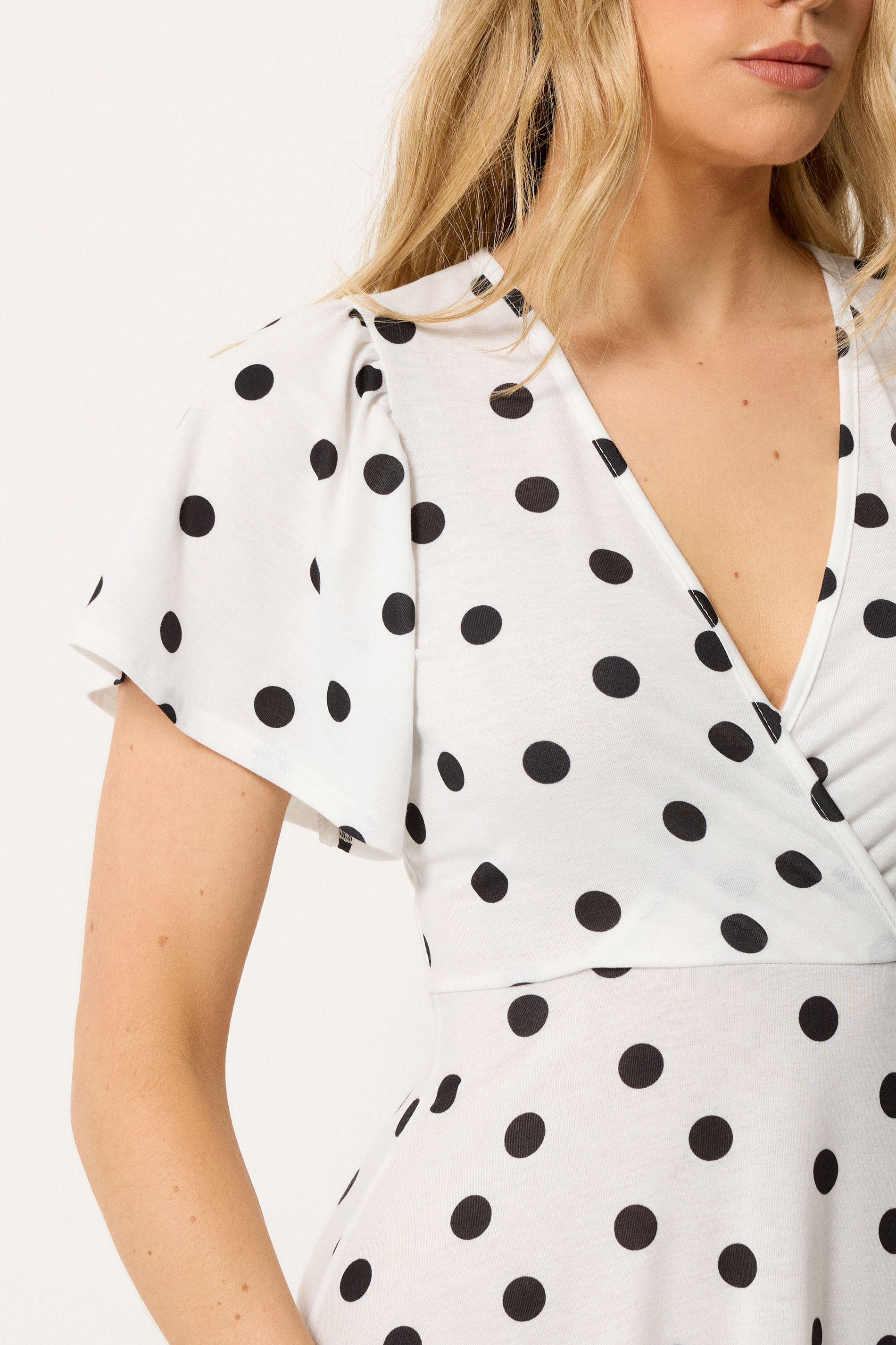 LTS Tall Women's White Polka Dot Wrap Maxi Dress | Long Tall Sally 4