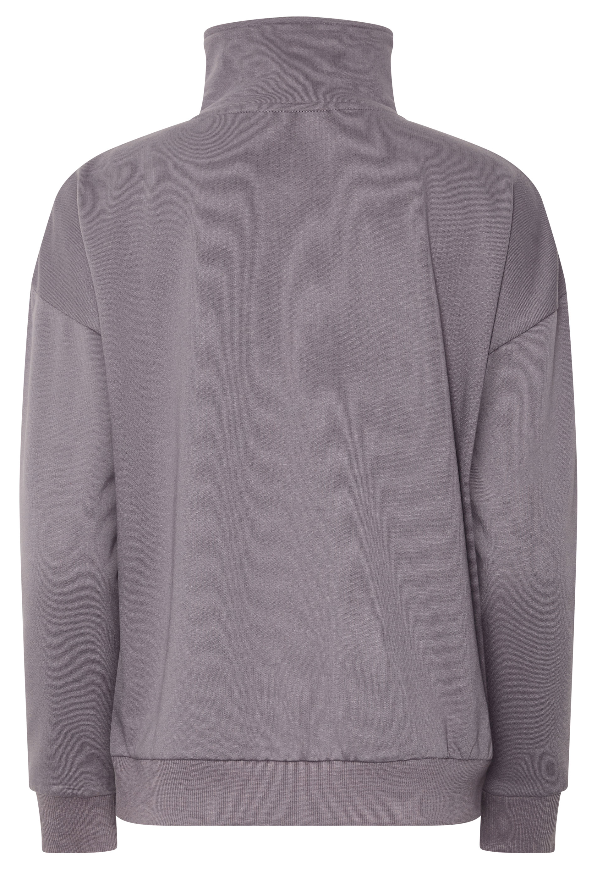 PixieGirl Petite Women's Lilac Purple Funnel Neck Half Zip Sweatshirt | PixieGirl  6