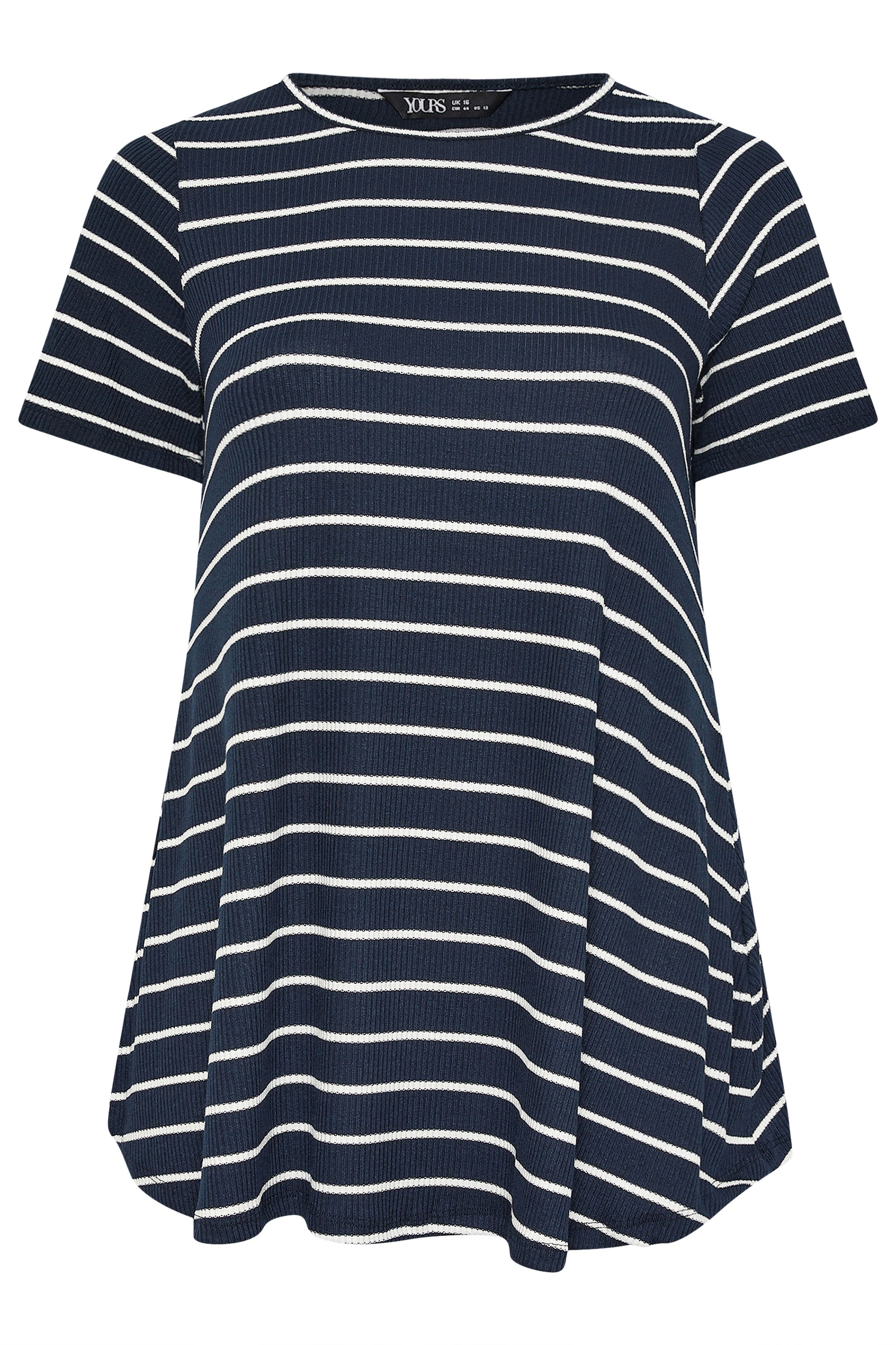 Yours Plus Size Black Stripe T-Shirt | Yours Clothing 5