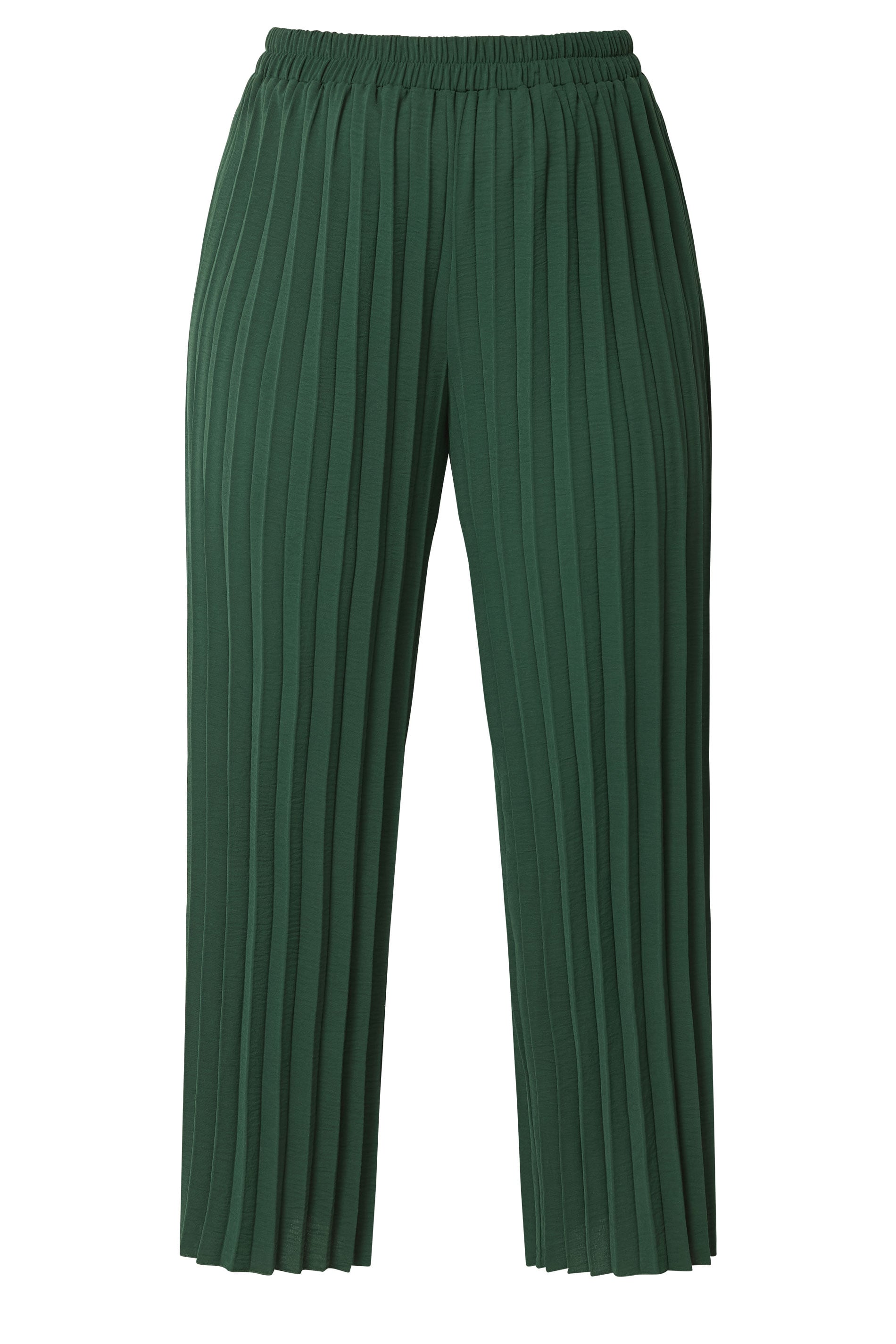 YOURS LONDON Plus Size Green Pleated Trousers | Yours Clothing 5