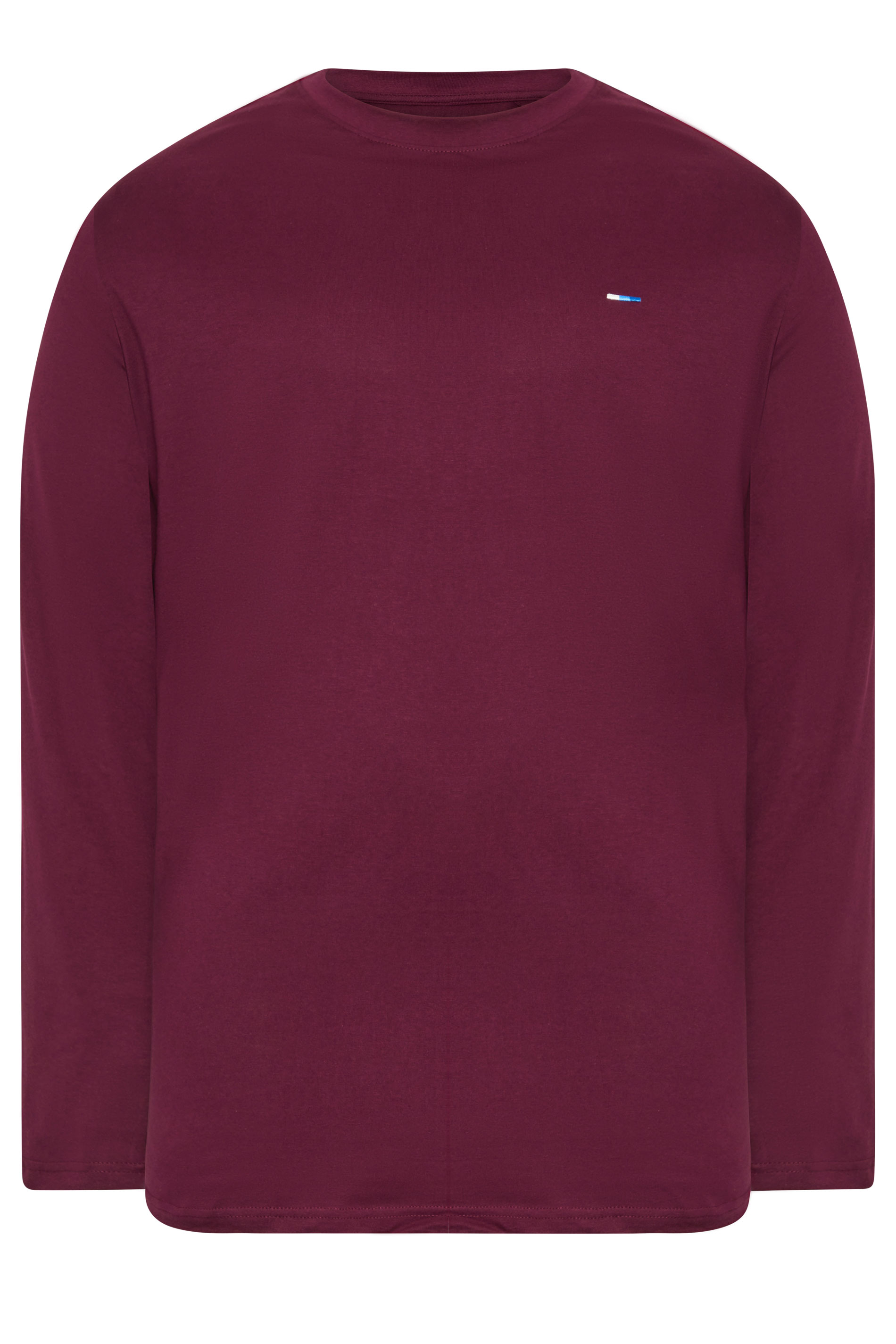 BadRhino Big & Tall Wine Red Extra Long Long Sleeve T-Shirt 1