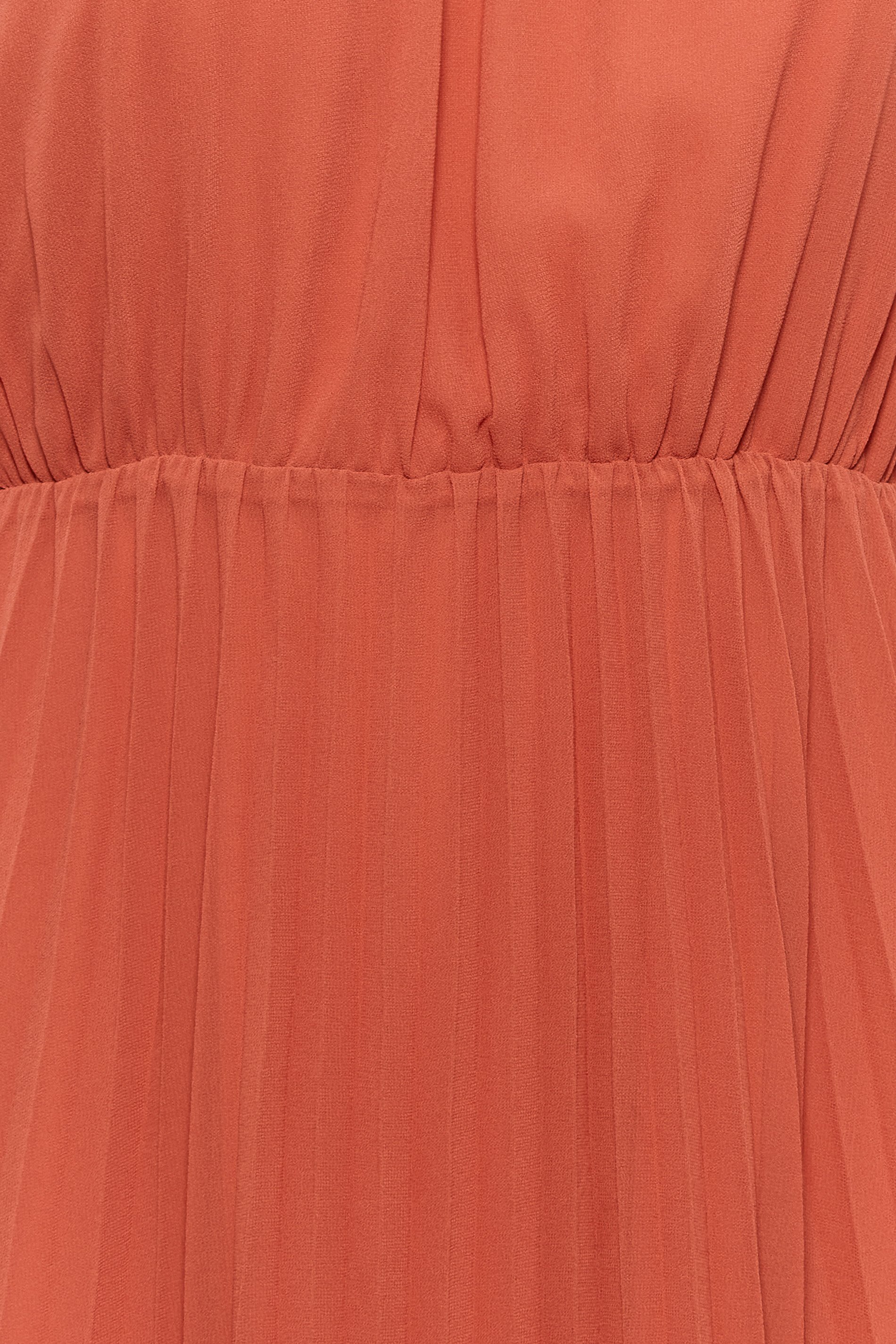 YOURS LONDON Plus Size Orange Pleated Maxi Dress | Yours Clothing