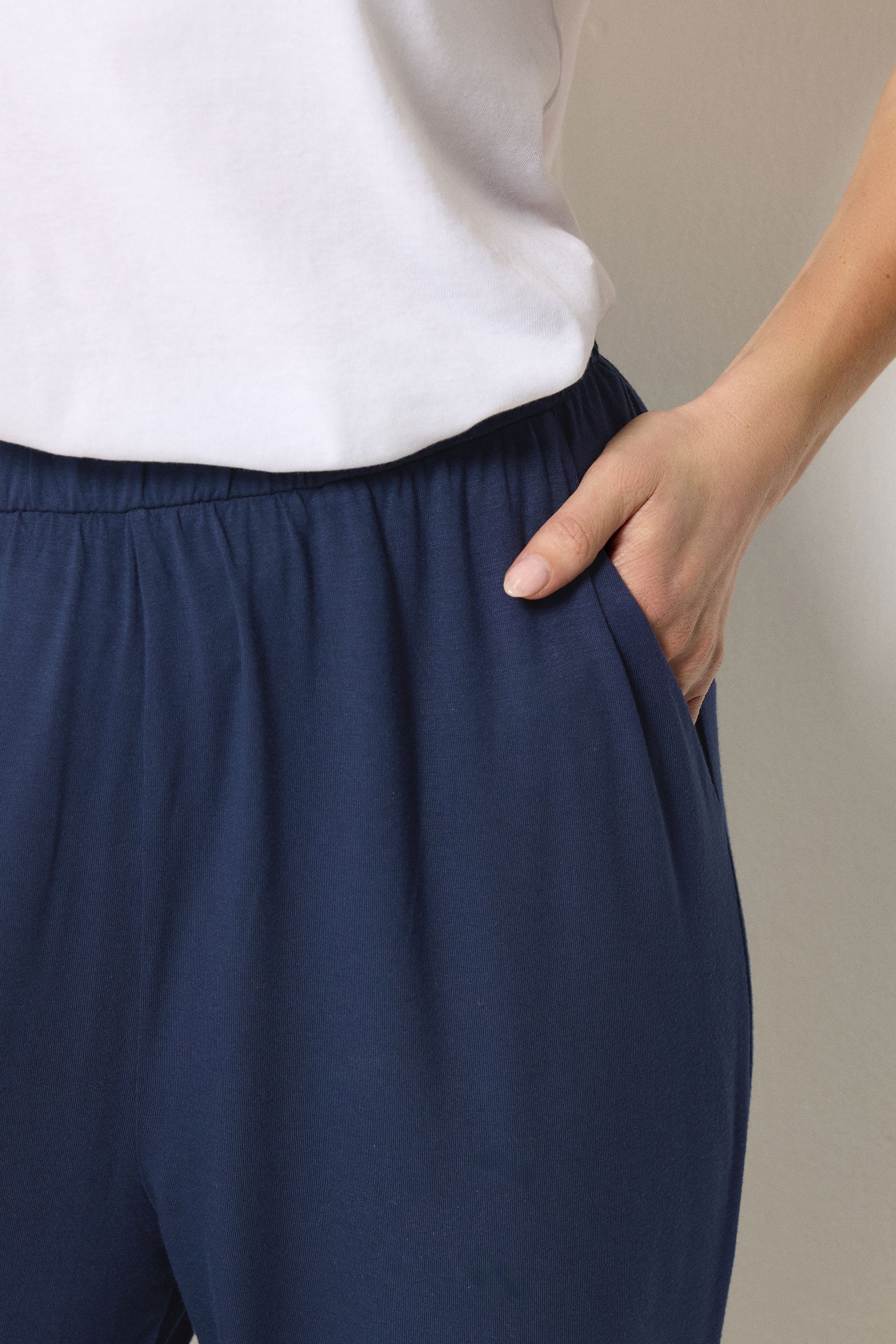 M&Co Navy Blue Hareem Trousers | M&Co 4