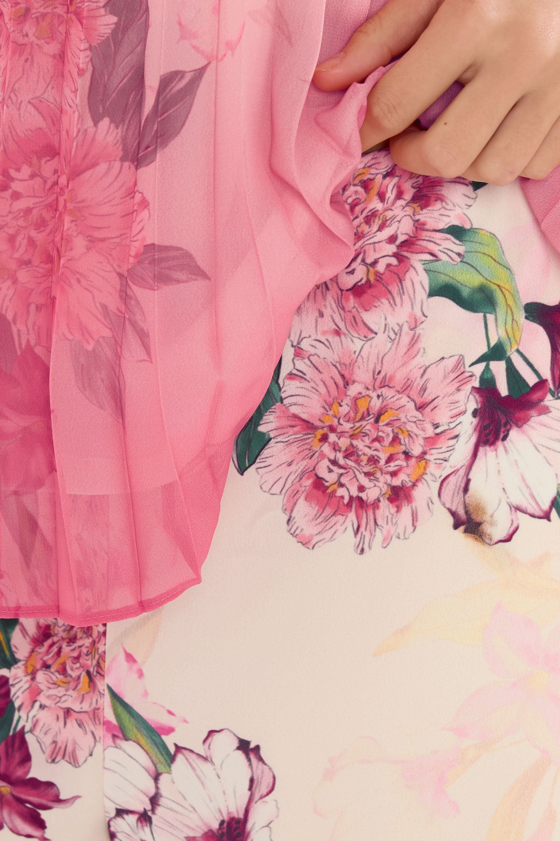 STAR Pink Floral Wide Leg Trousers | StarByJM 4