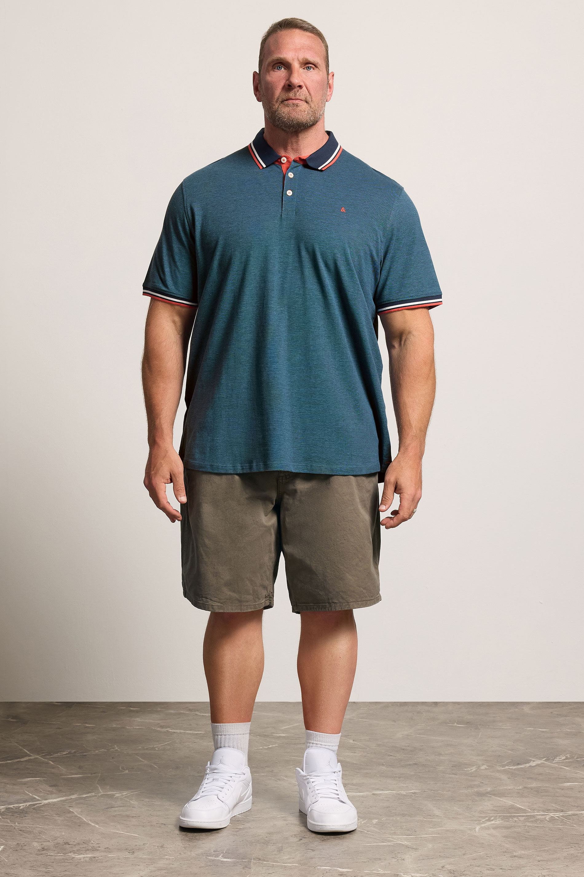 JACK & JONES Big & Tall Brown Worker Shorts | BadRhino 1