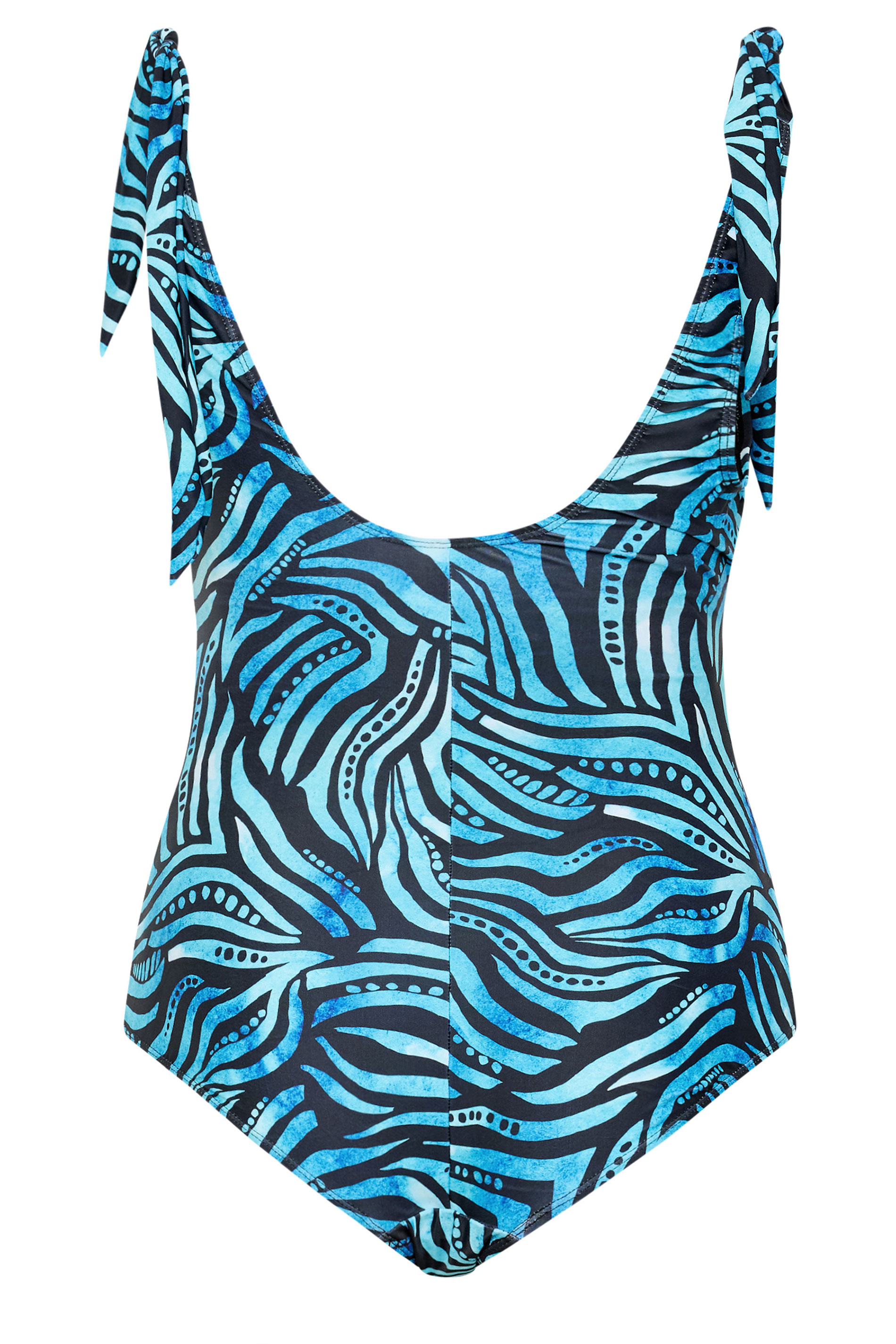 BUMP IT UP MATERNITY Plus Size Black Palm Leaf Tie Swimsuit | Yours Clothing 6