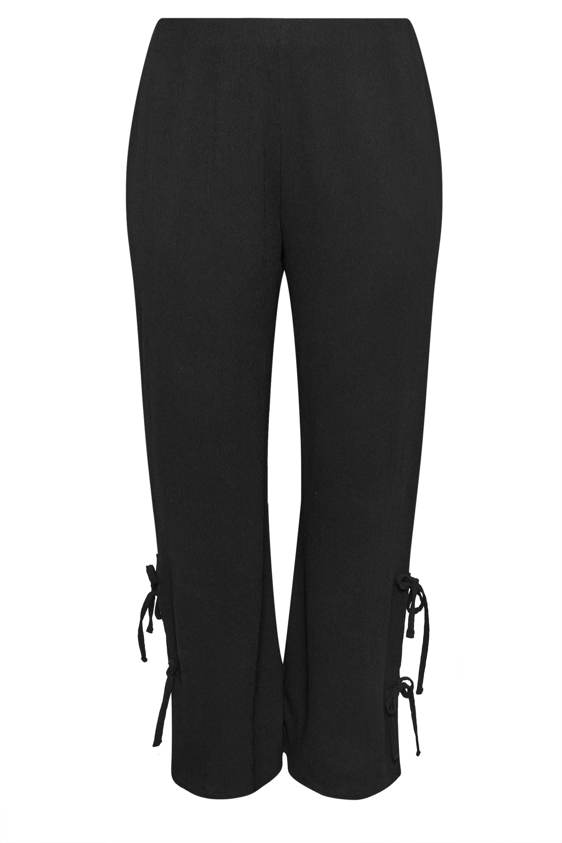 LIMITED COLLECTION Plus Size Black Tie Side Trousers | Yours Clothing 6