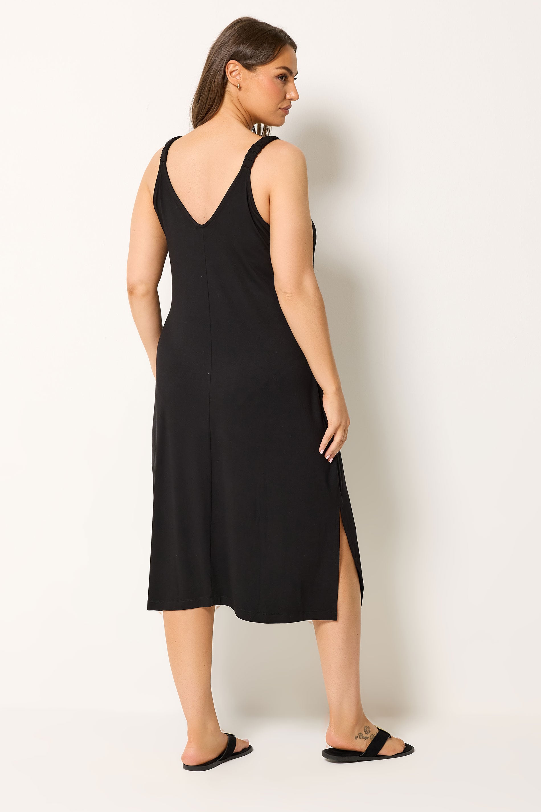 YOURS Plus Size Black Throw On Dress | Yours Clothing 4