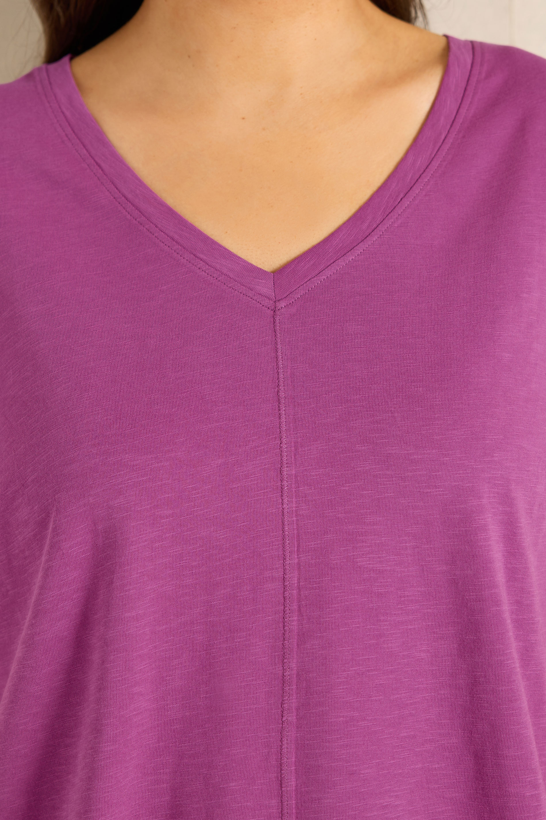EVANS Plus Size Purple Cotton T-Shirt | Evans 4