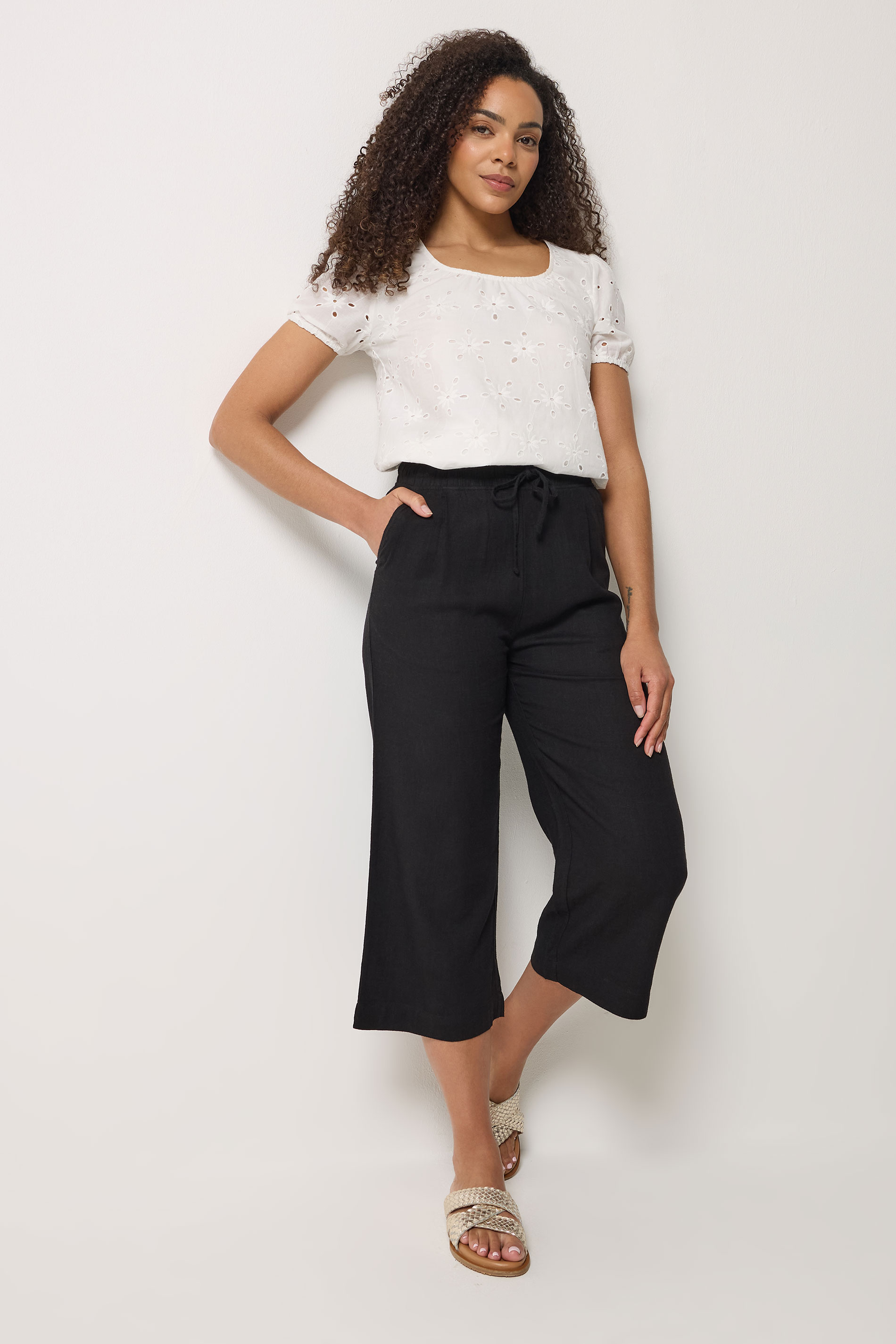 M&Co Black Linen Culottes | M&Co 1