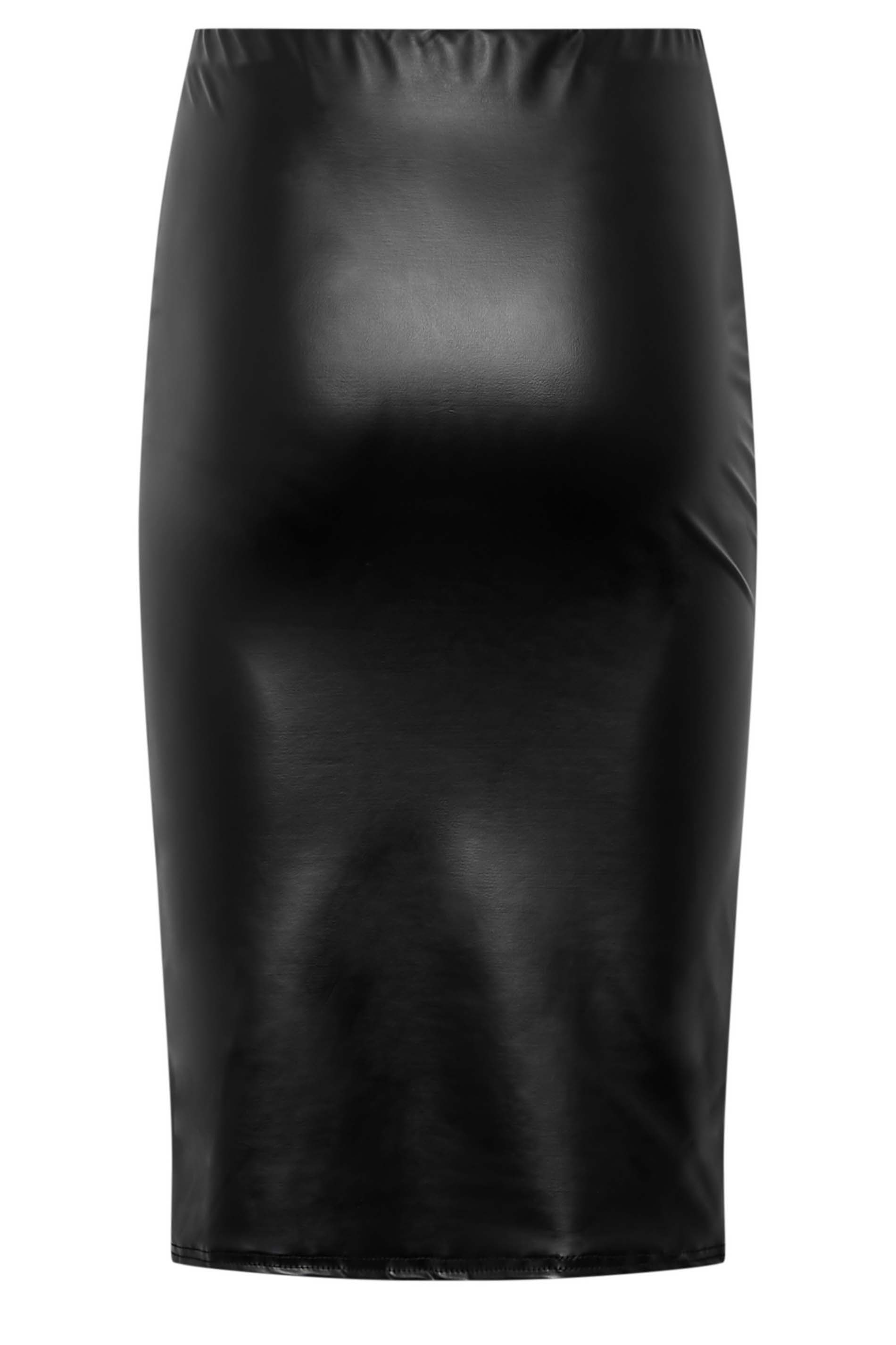 LTS Tall Women's Black Faux Leather Pencil Skirt | Long Tall Sally