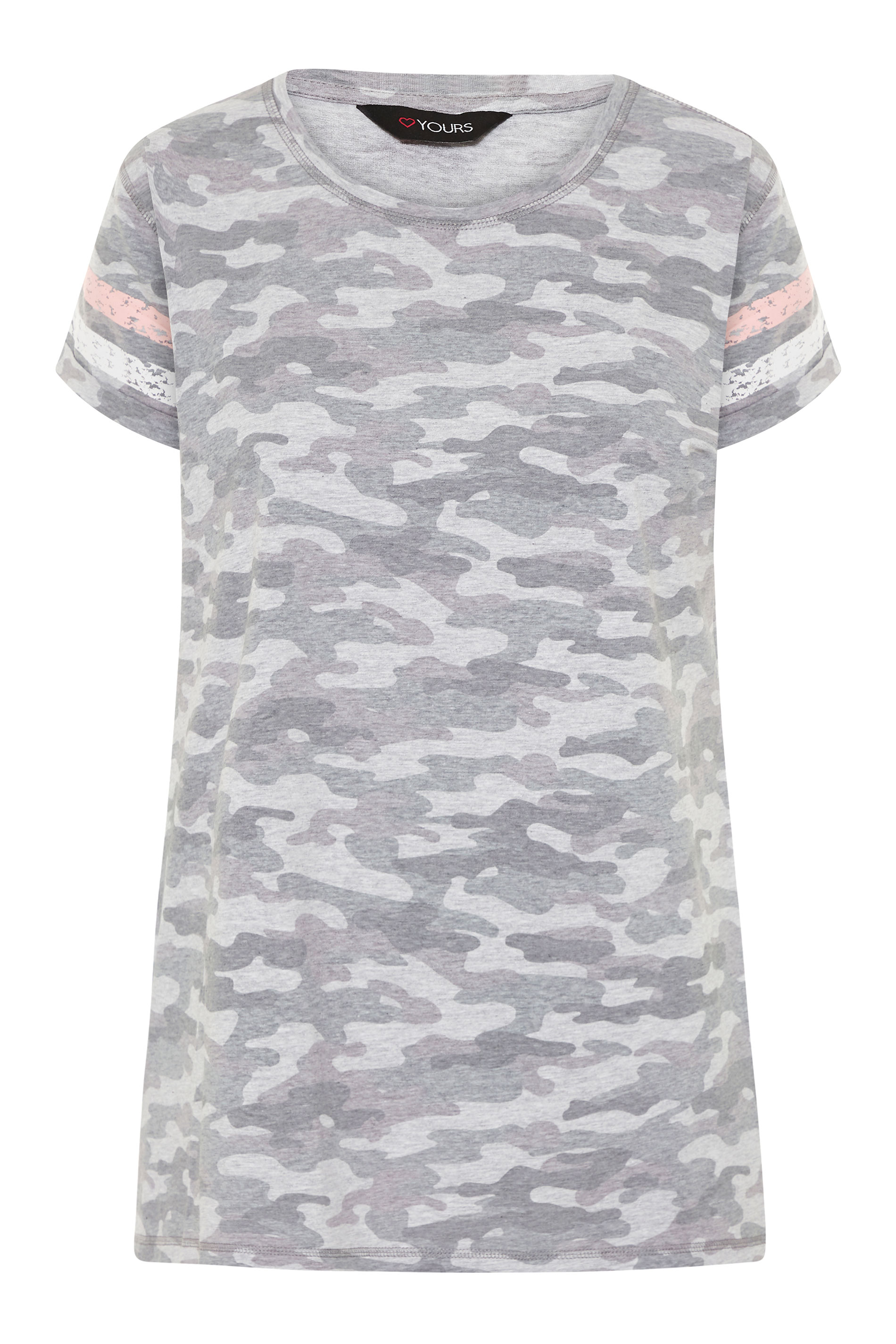 Grey Camo T-Shirt | Yours Clothing