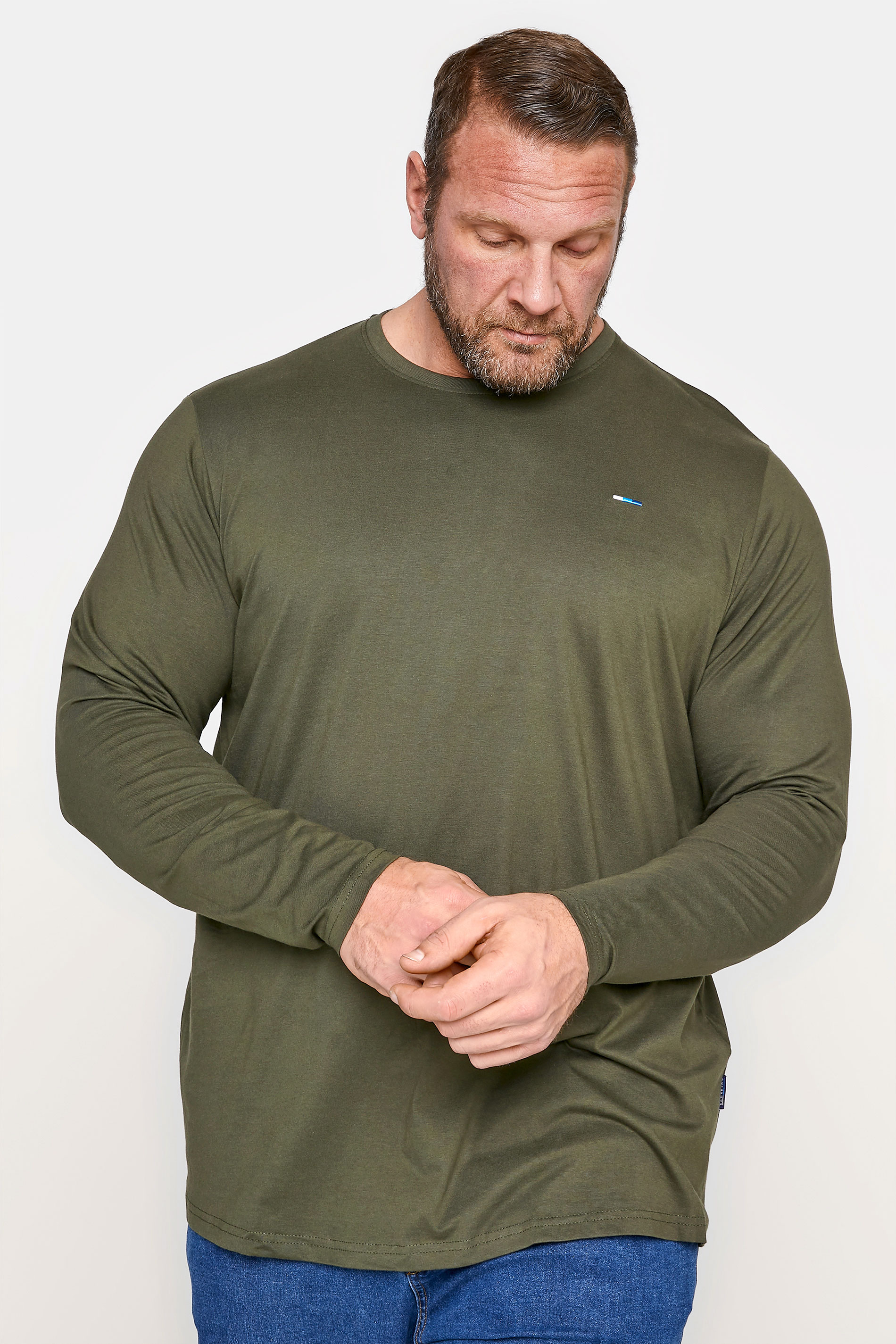 BadRhino Khaki Green Plain Long Sleeve 
