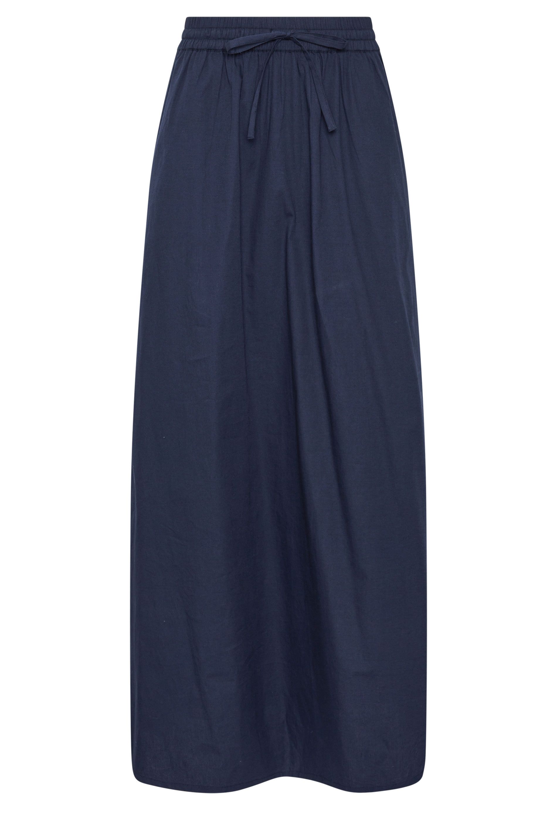 LTS Tall Women's Navy Blue Pull On Cotton Maxi Skirt | Long Tall Sally 5