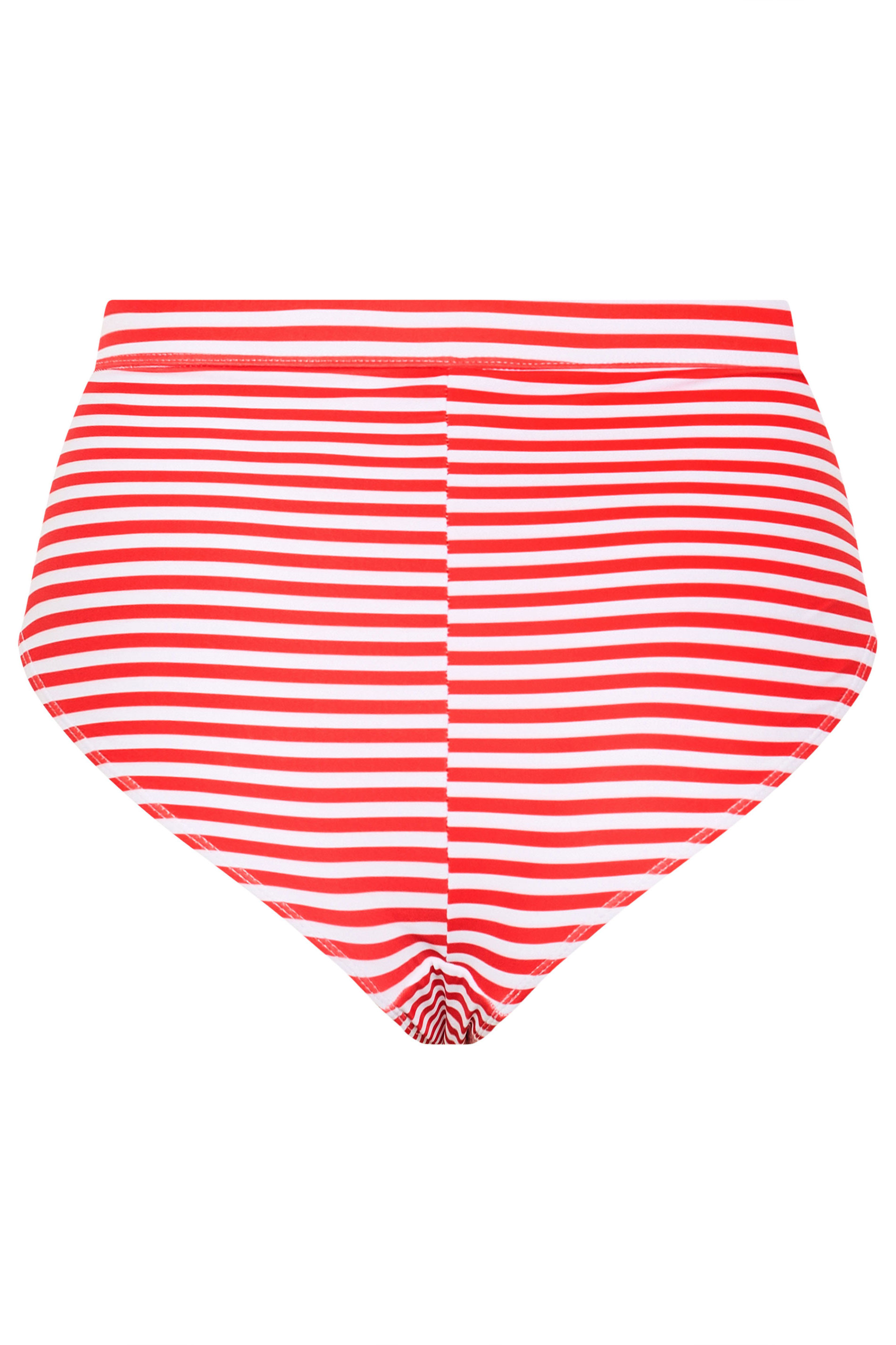 LIMITED COLLECTION Plus Size Red Stripe Bikini Briefs | Yours Clothing 7
