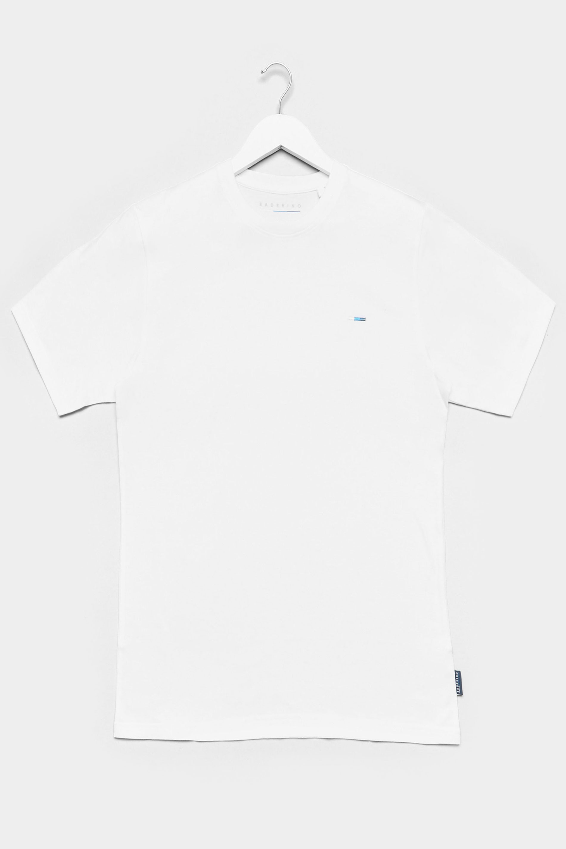 BadRhino Big & Tall White Recycled Plain T-Shirt 1