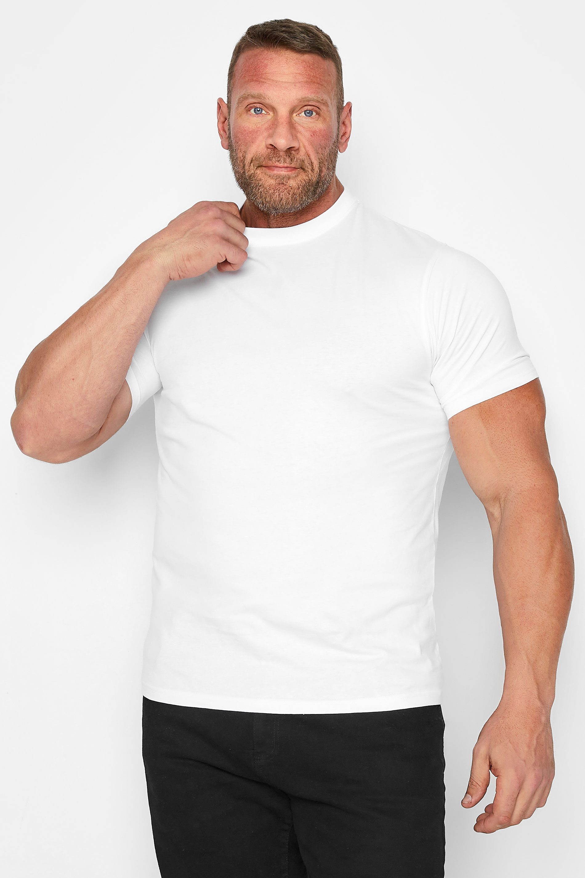 KAM Big & Tall White Carson T-Shirt | BadRhino  1
