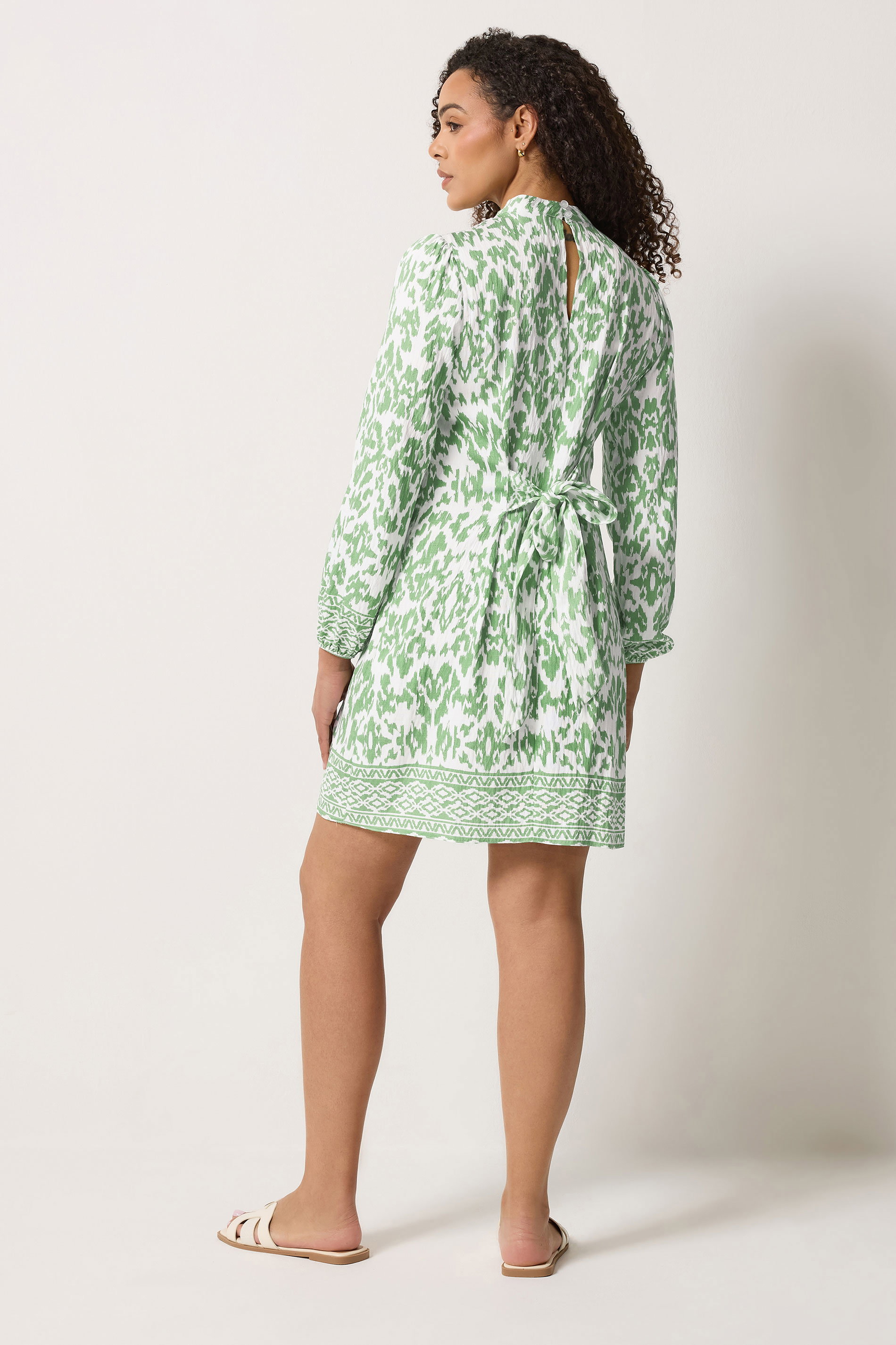M&Co Green Abstract Print Belted Tunic Dress| M&Co 2