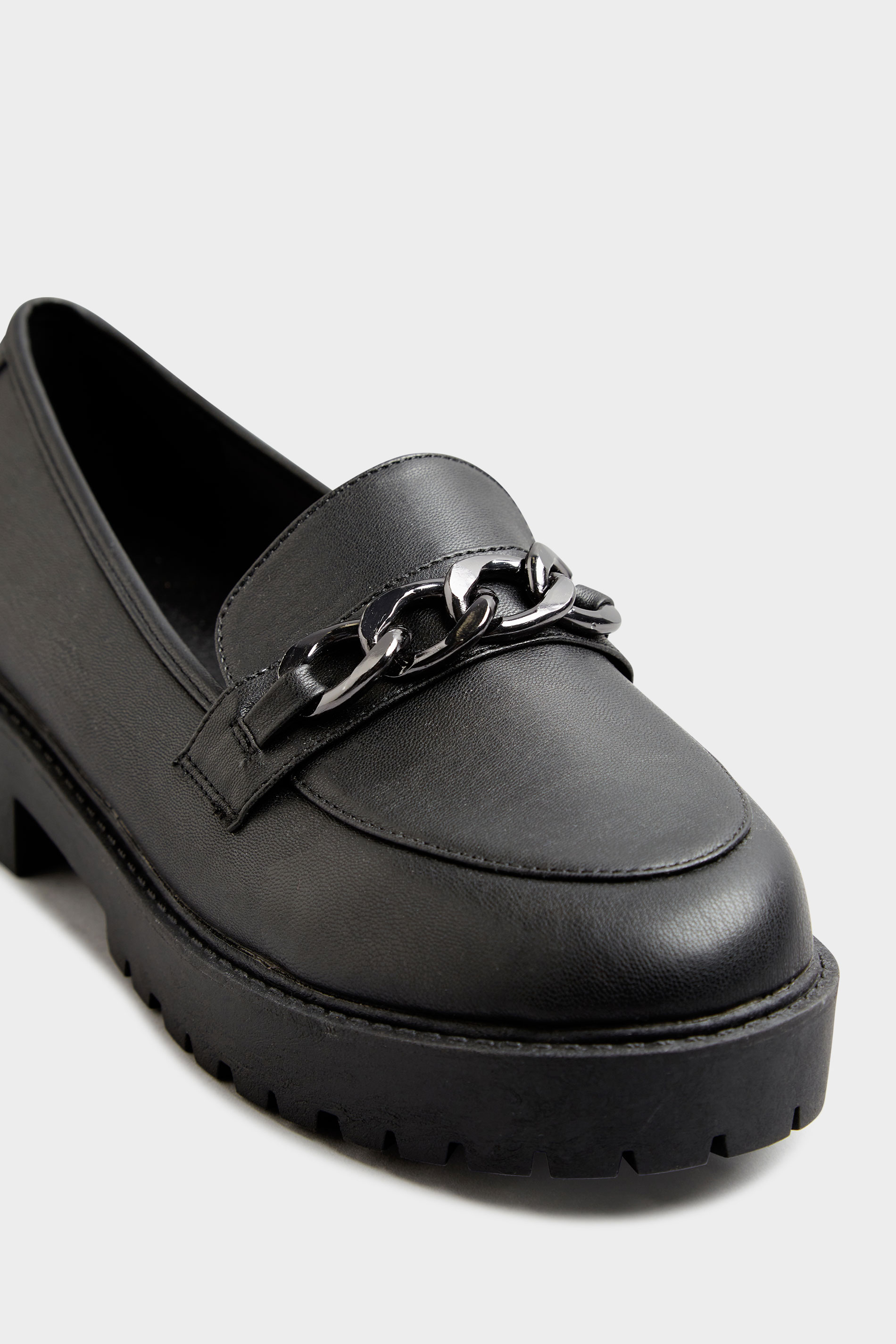 LIMITED COLLECTION Black Chunky Loafers In Extra Wide Fit | Yours Clothing