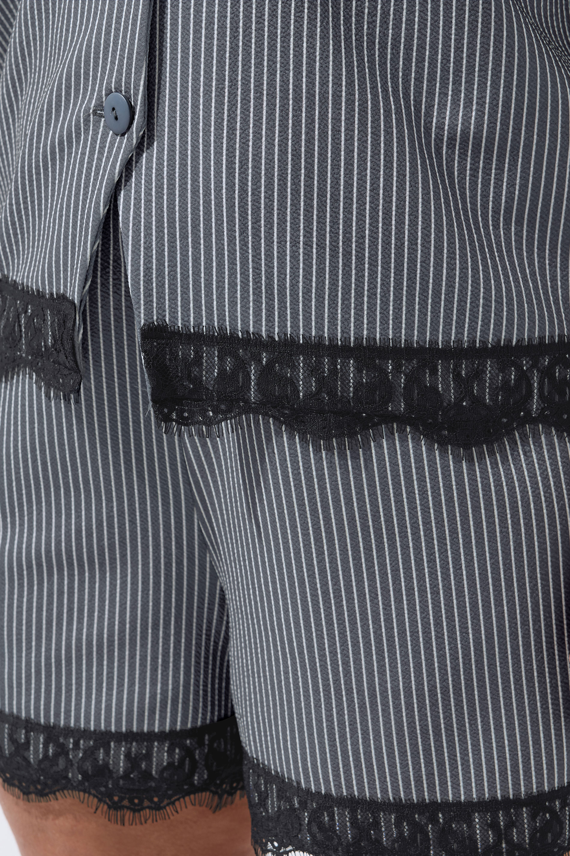 LIMITED COLLECTION Plus Size Grey Pinstripe Shirt | Yours Clothing 4