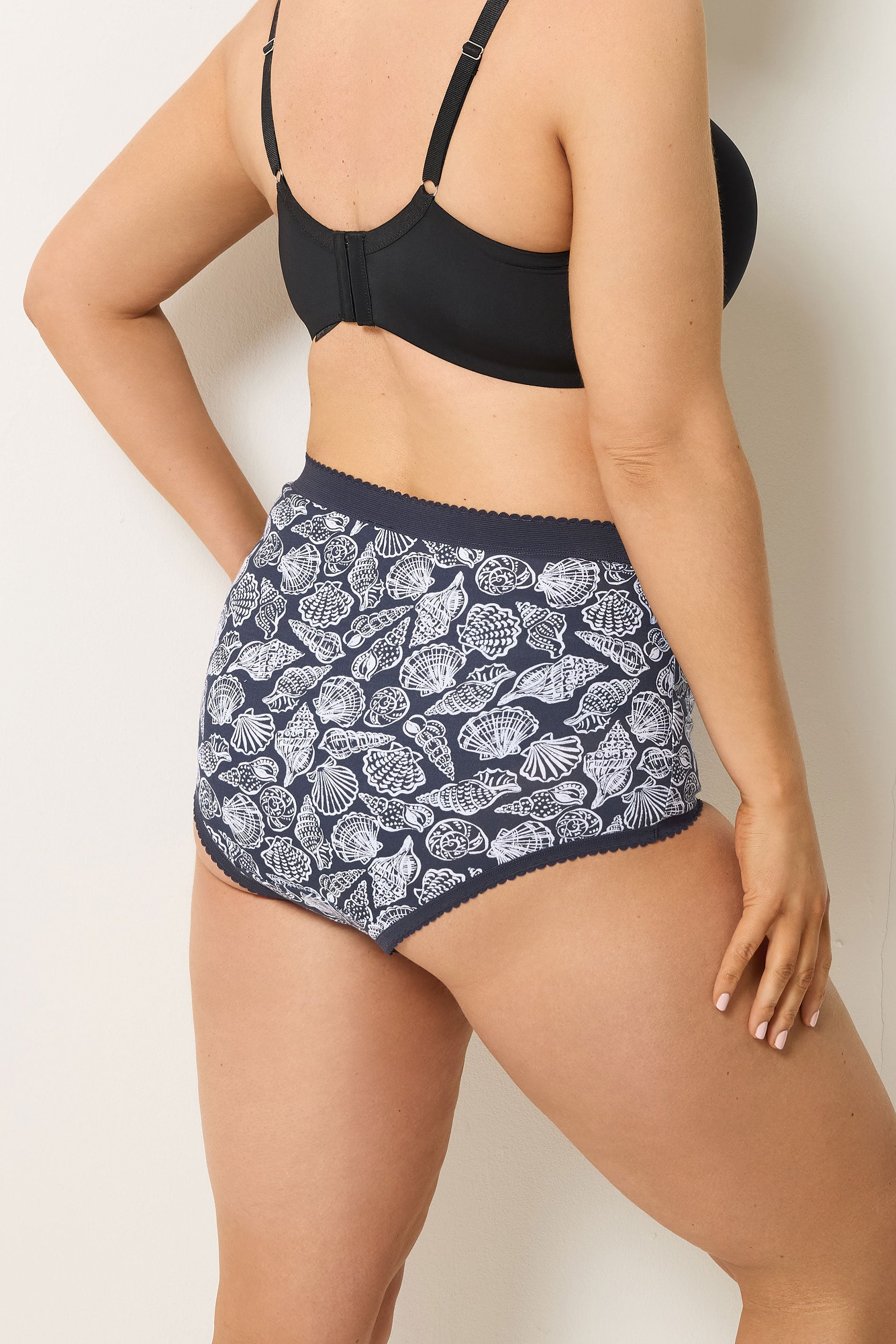 YOURSET 5 PACK Plus Size Blue Seaside Full Briefs | Yours Clothing 5