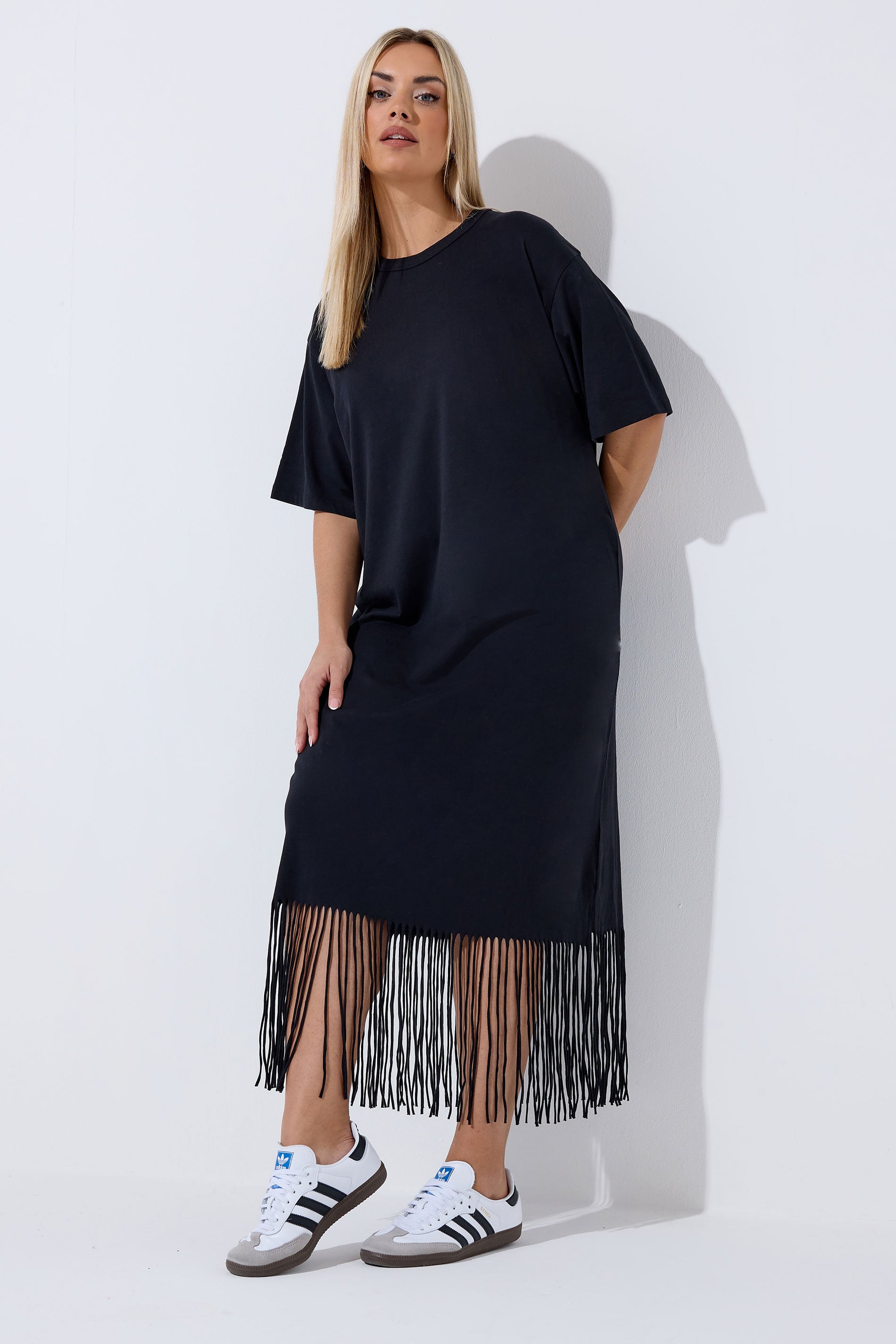 LIMITED COLLECTION Plus Size Black Tassel Beach Dress | Yours Clothing 3
