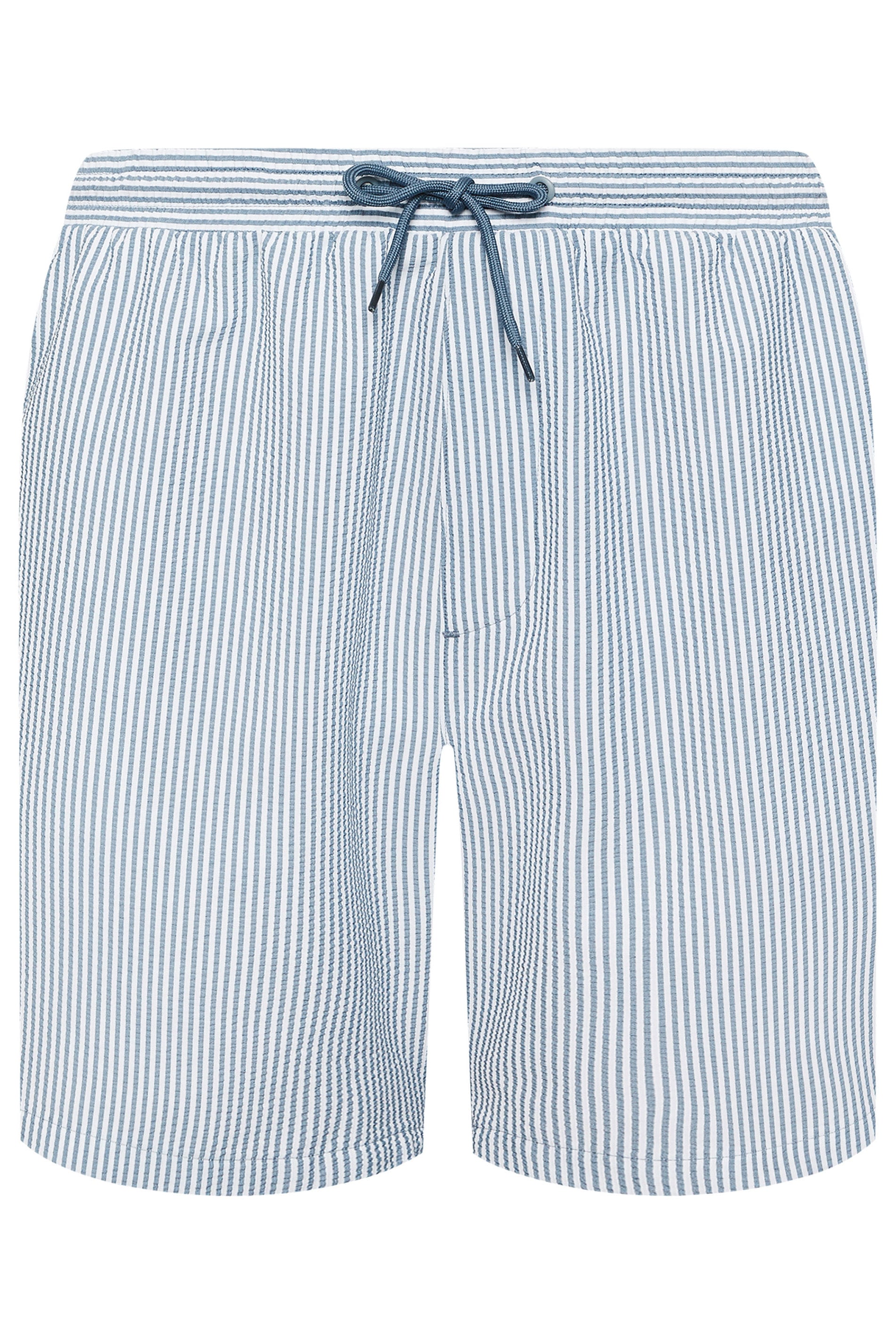 BadRhino Big & Tall Blue Stripe Seersucker Swim Shorts | BadRhino 6
