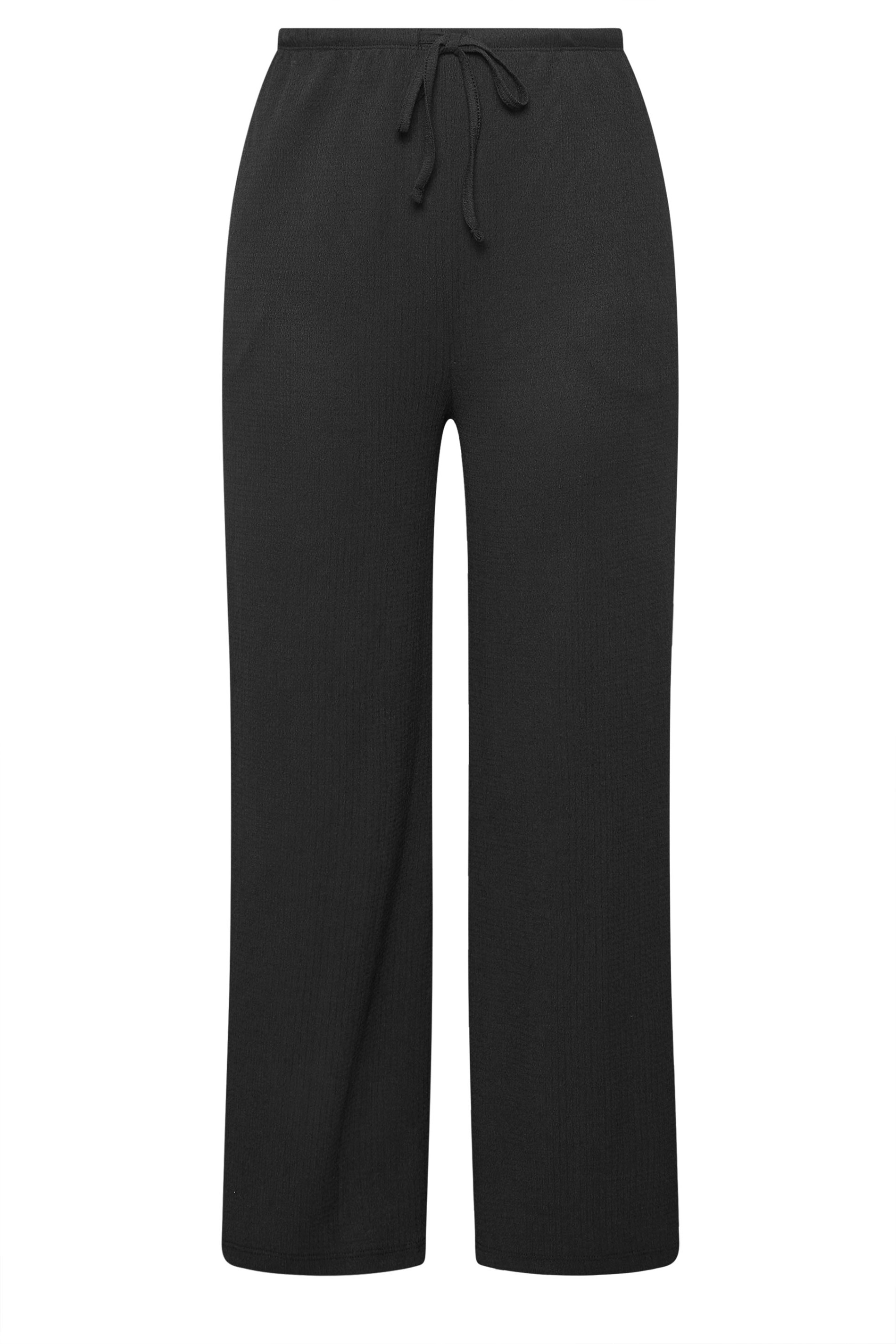 YOURSET 2 PACK Plus Size Black Stripe Wide Leg Trousers | Yours Clothing 9