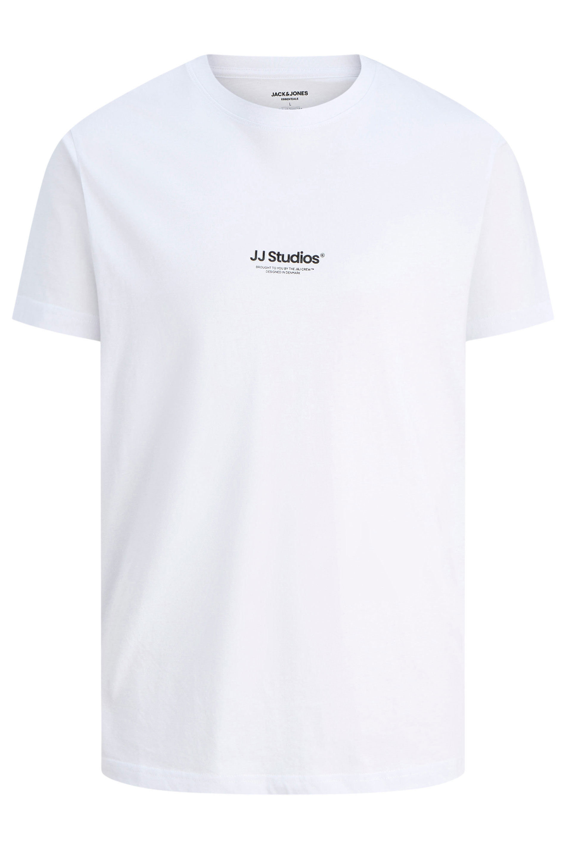 JACK & JONES Big & Tall White Crewneck T-Shirt | BadRhino 2