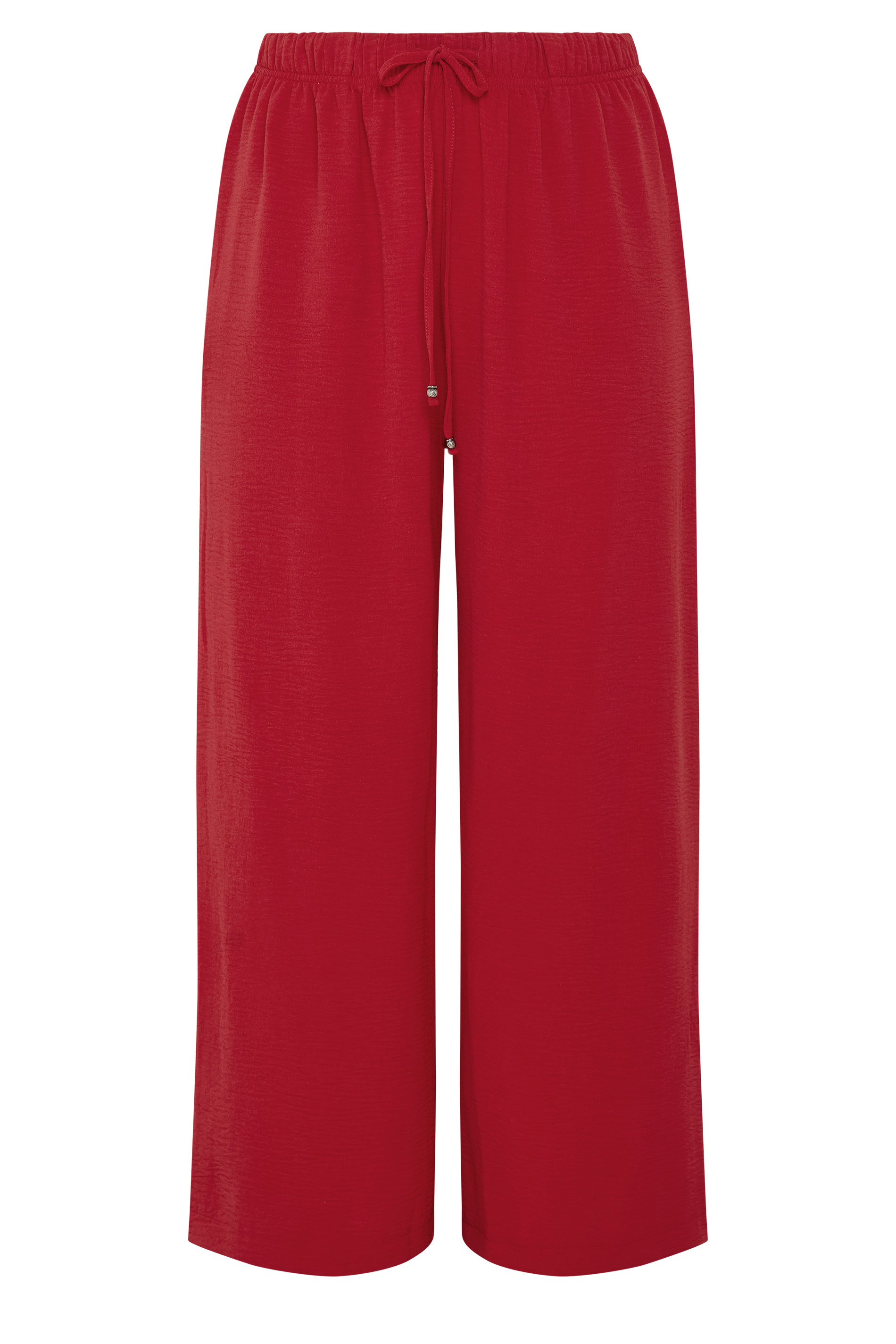 YOURS Plus Size Red Washed Twill Trousers | Yours Clothing 5