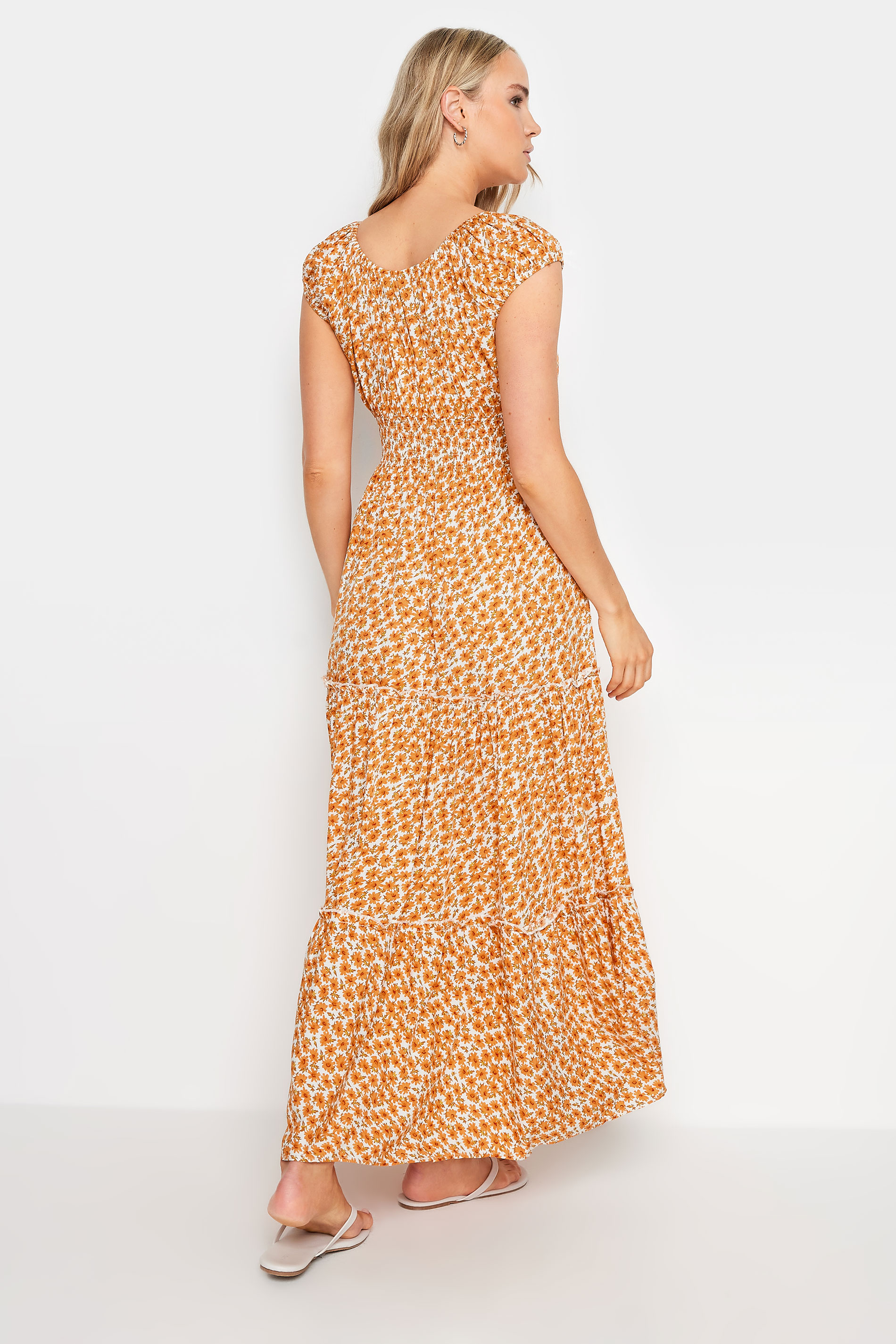 LTS Tall Women's Yellow Sunflower Print Maxi Dress | Long Tall Sally 3