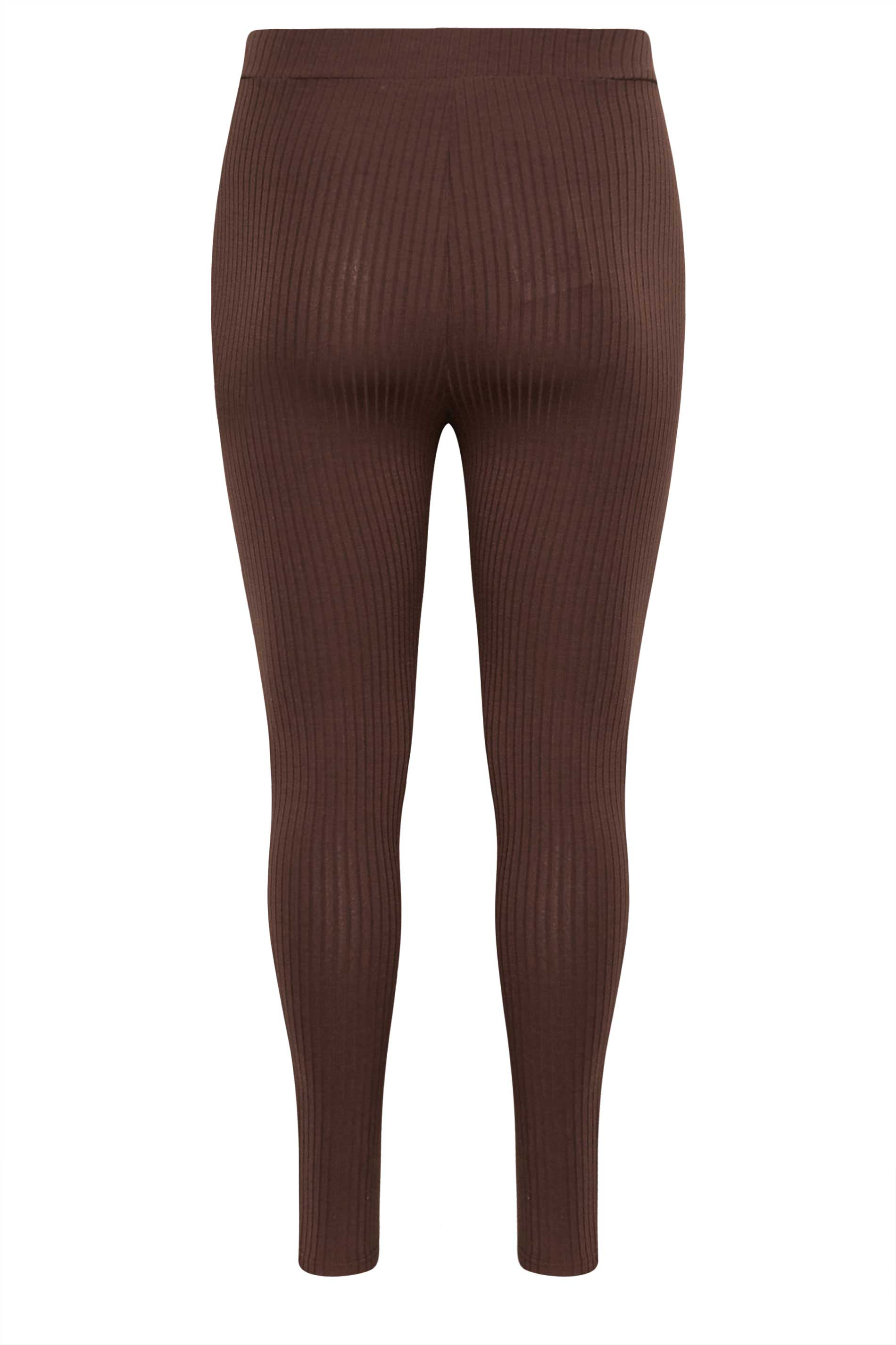Chocolate Structured Contour Rib Leggings  Ribbed leggings, Basic  leggings, Comfy fashion