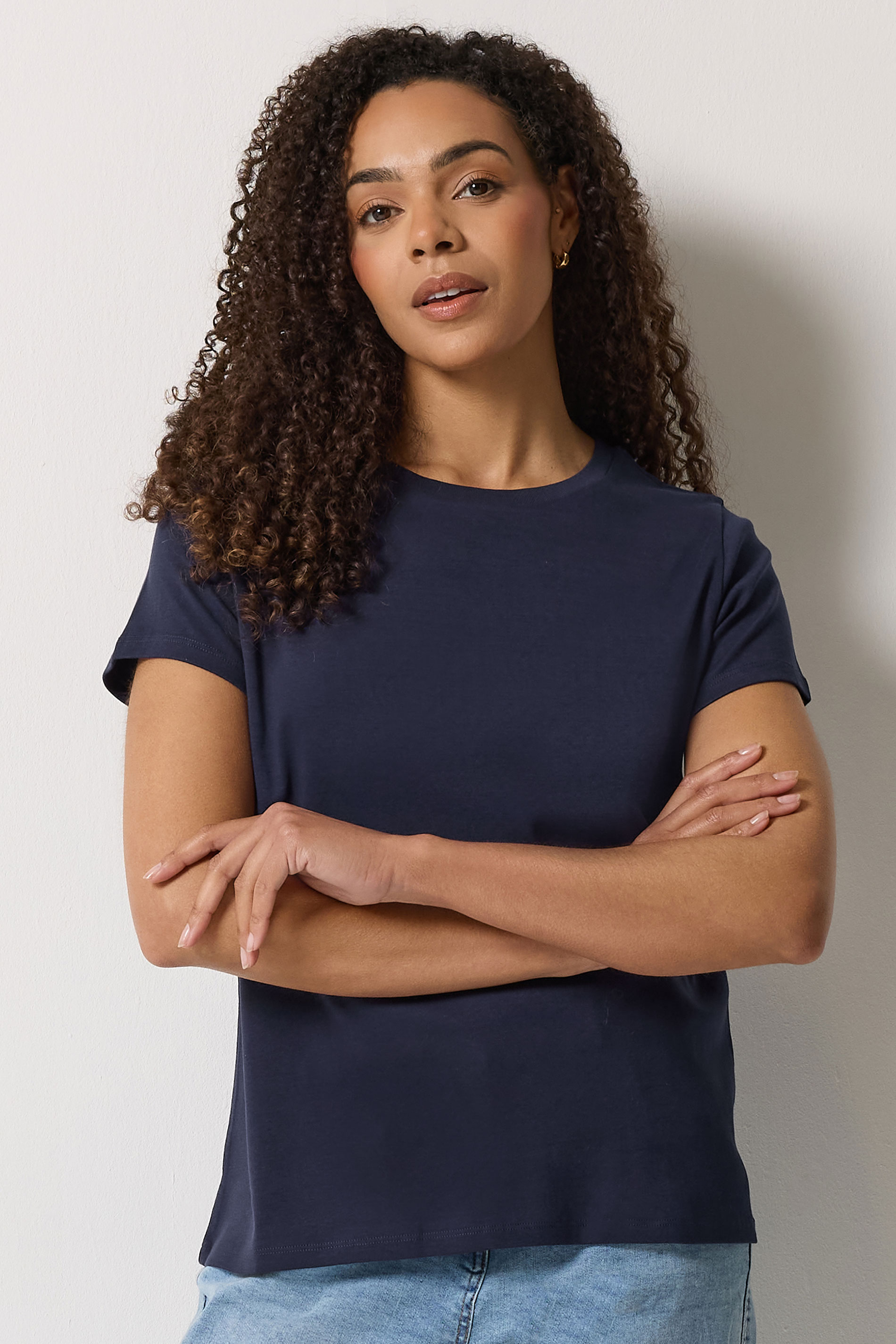 M&Co 3 PACK Black & Navy Blue Cotton T-Shirts | M&Co 4
